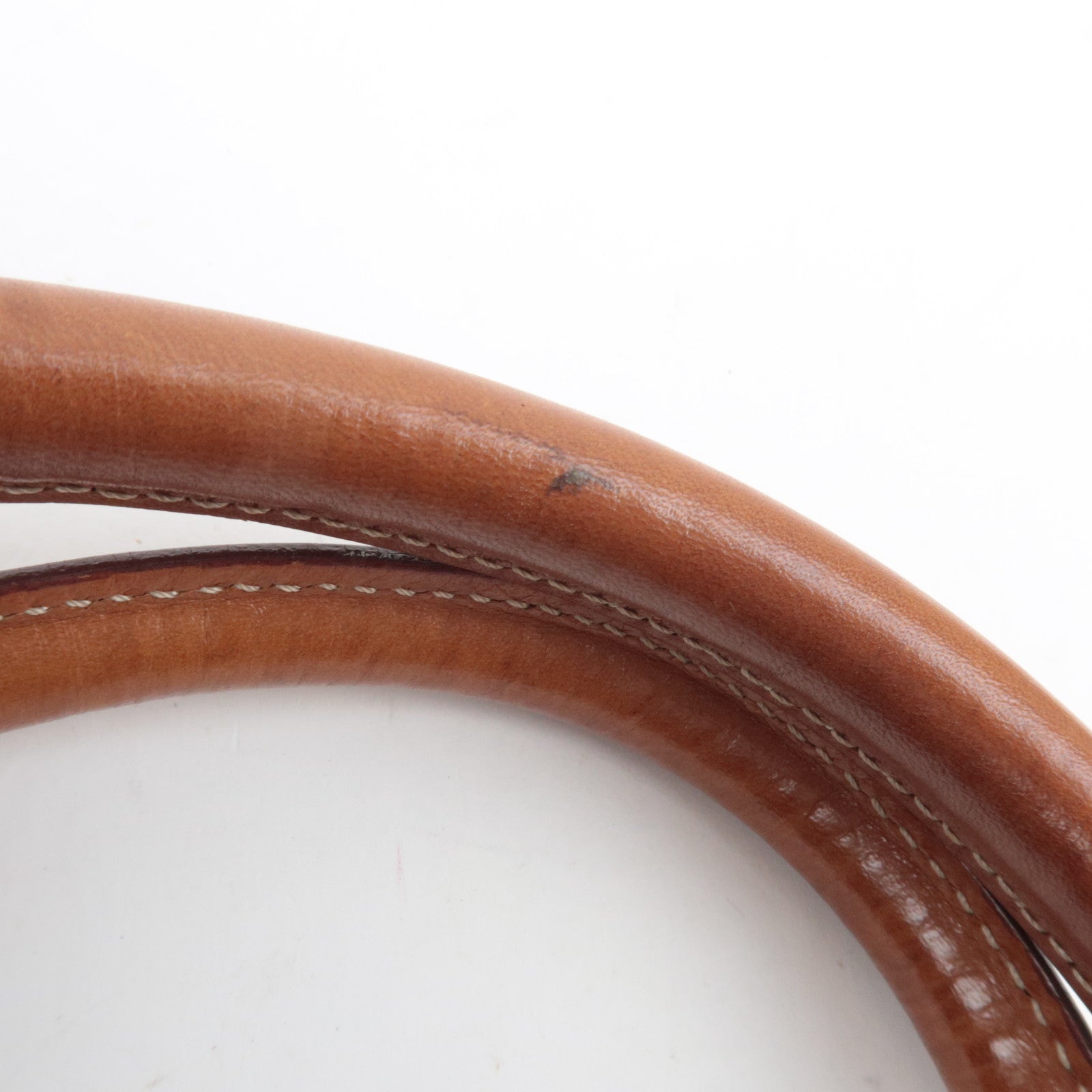 CELINE Macadam PVC Leather Handbag Brown