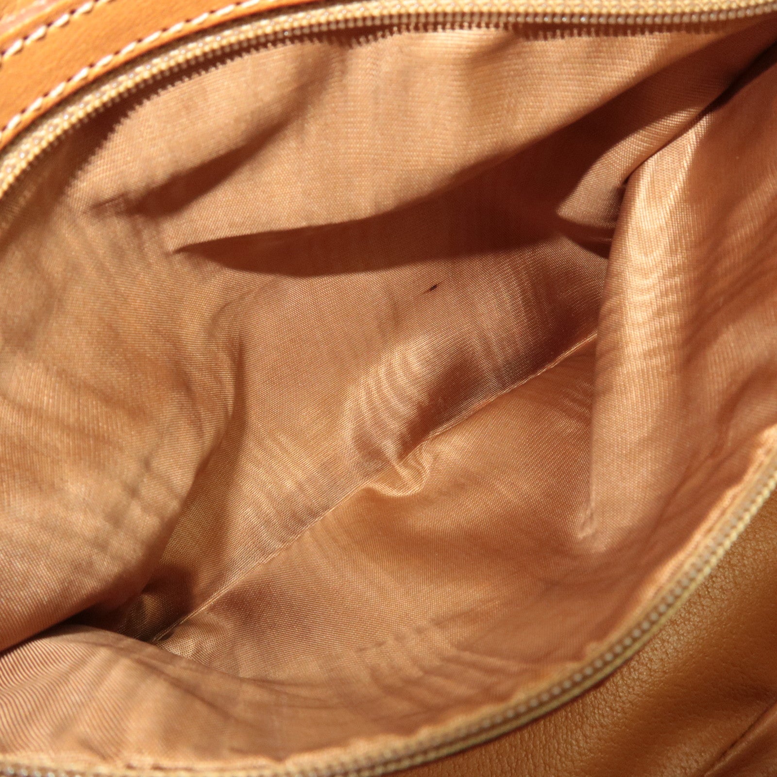 CELINE Macadam PVC Leather Handbag Brown