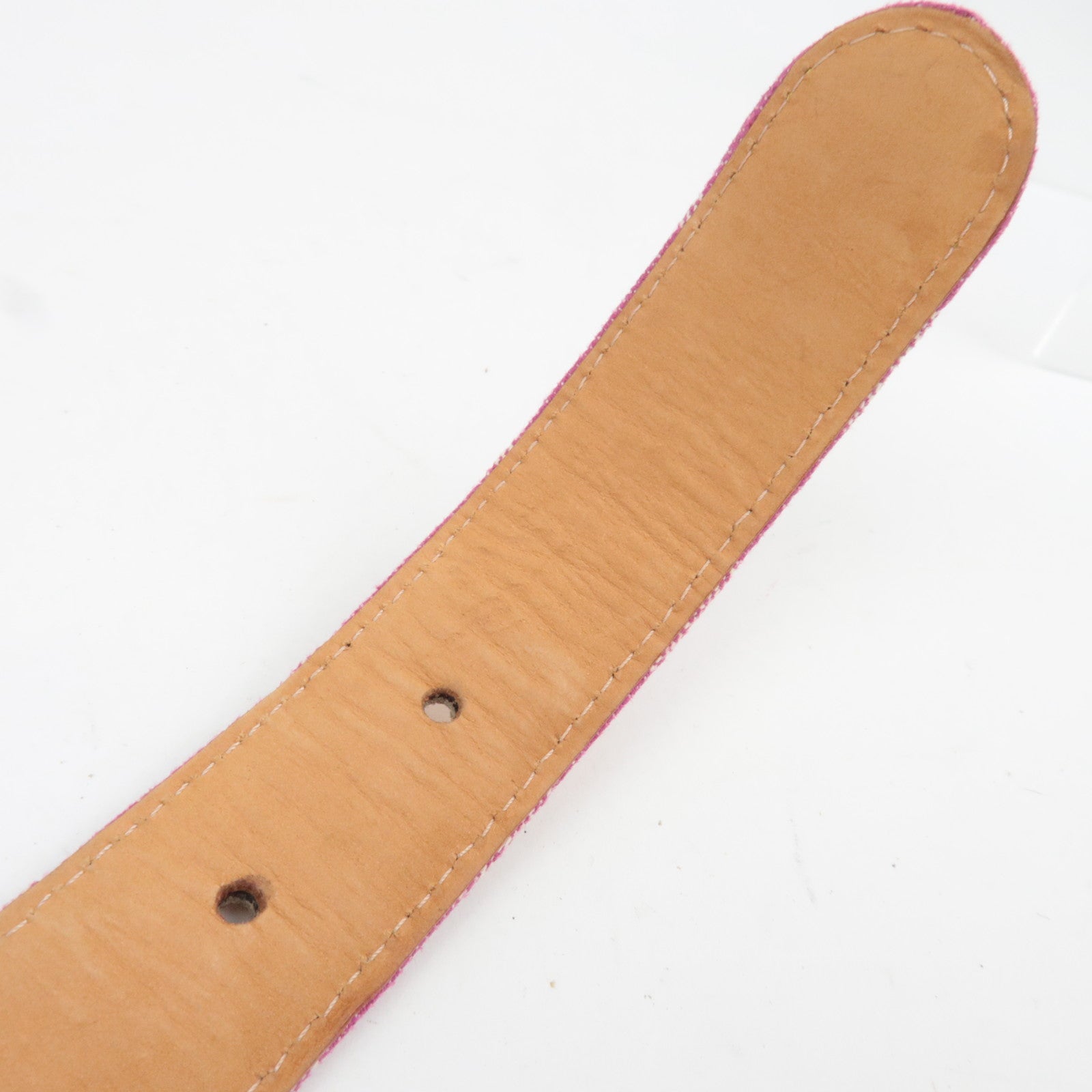 Louis Vuitton Monogram Denim Ceinture 80/32 Belt Fuchsia M6925