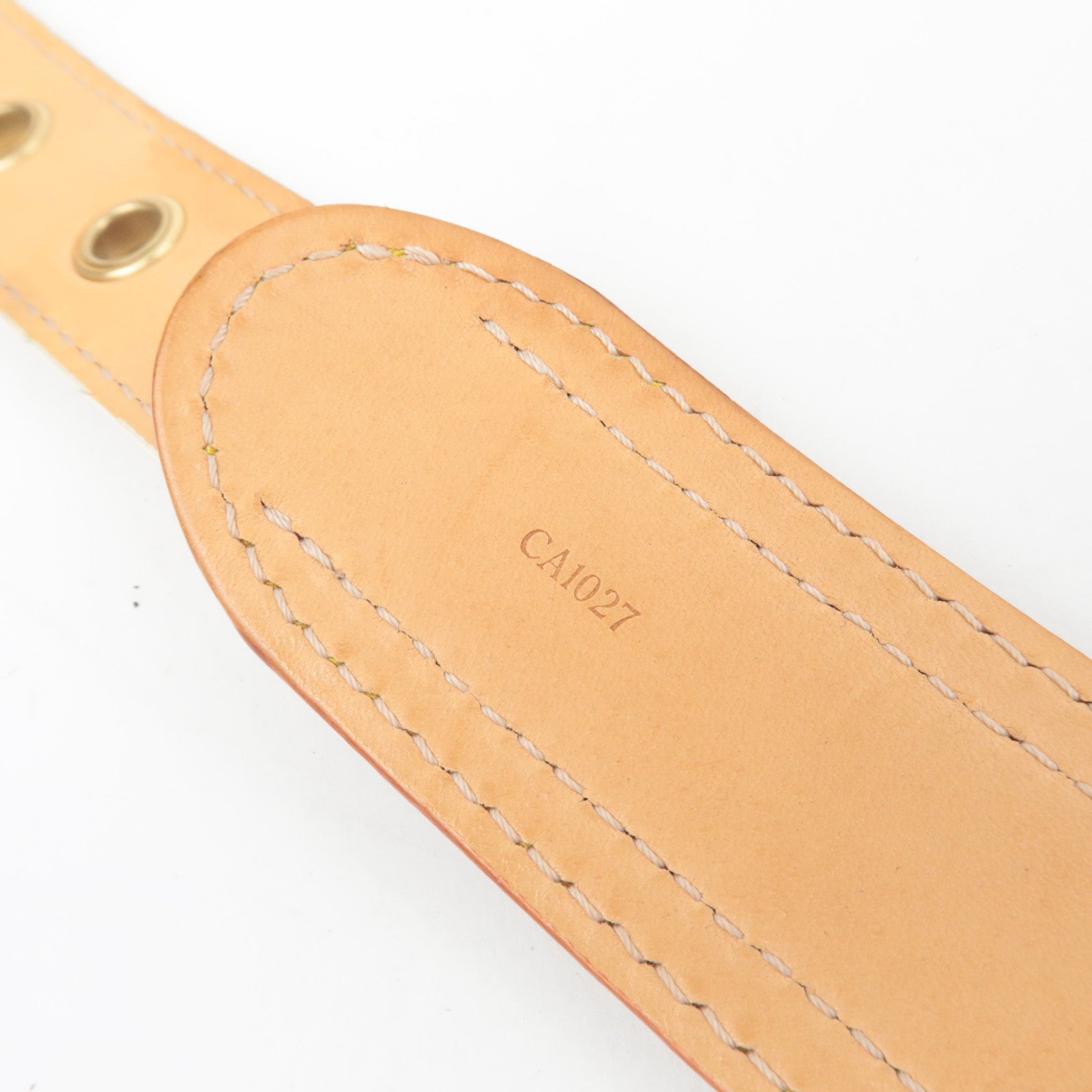 Louis Vuitton Echarpe Leather Belt 85/34 Ivory Brown CA1027