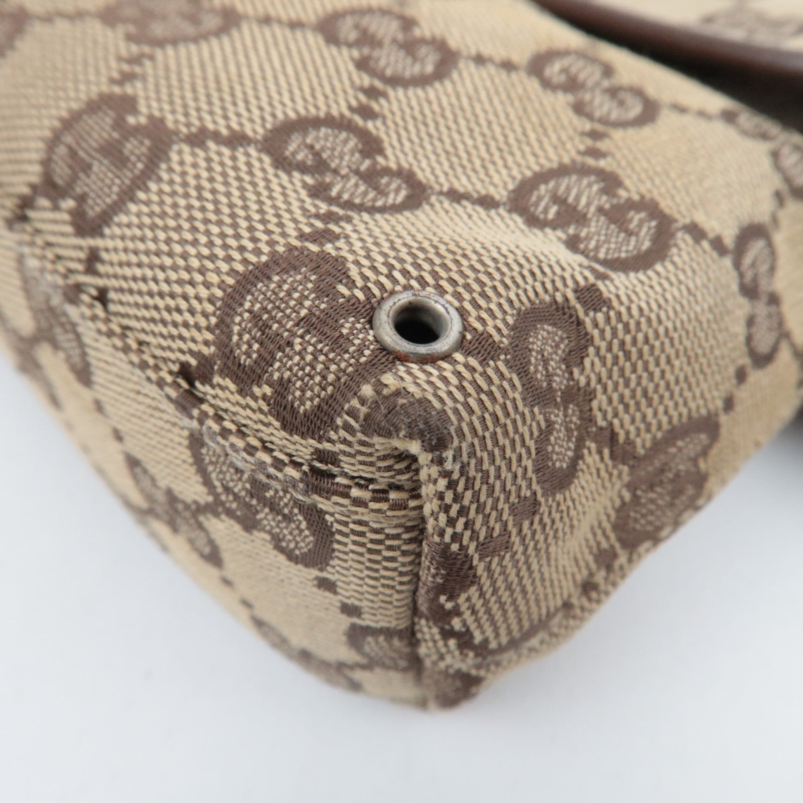 GUCCI GG Canvas Waist Bag Body Bag Beige Brown 92543