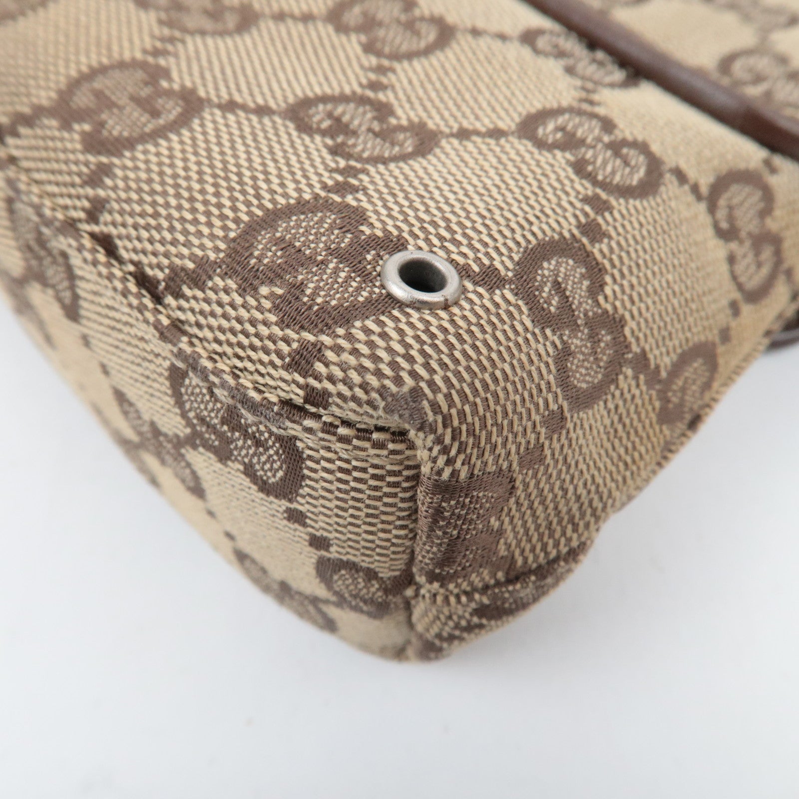 GUCCI GG Canvas Waist Bag Body Bag Beige Brown 92543