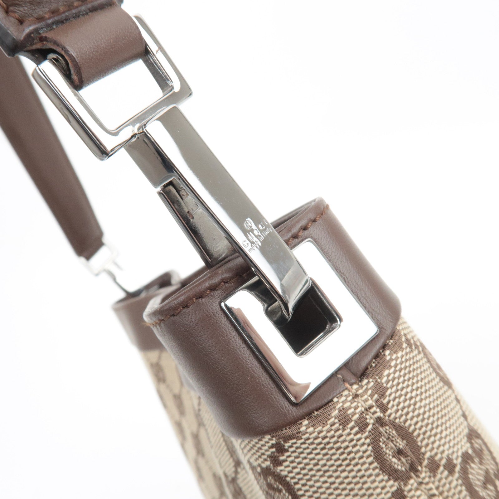 GUCCI GG Canvas Shoulder Bag Beige Brown 33900