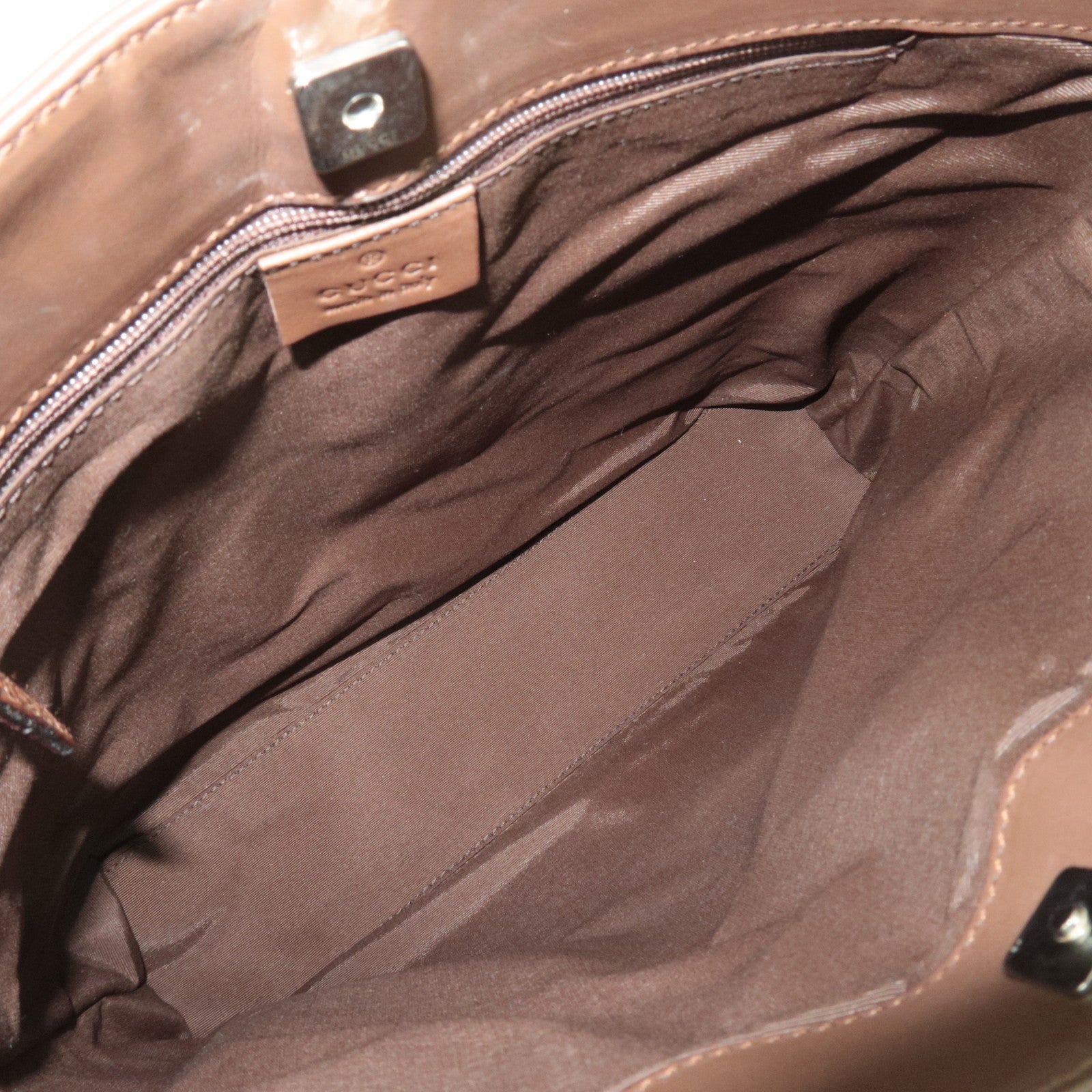 GUCCI GG Canvas Shoulder Bag Beige Brown 33900