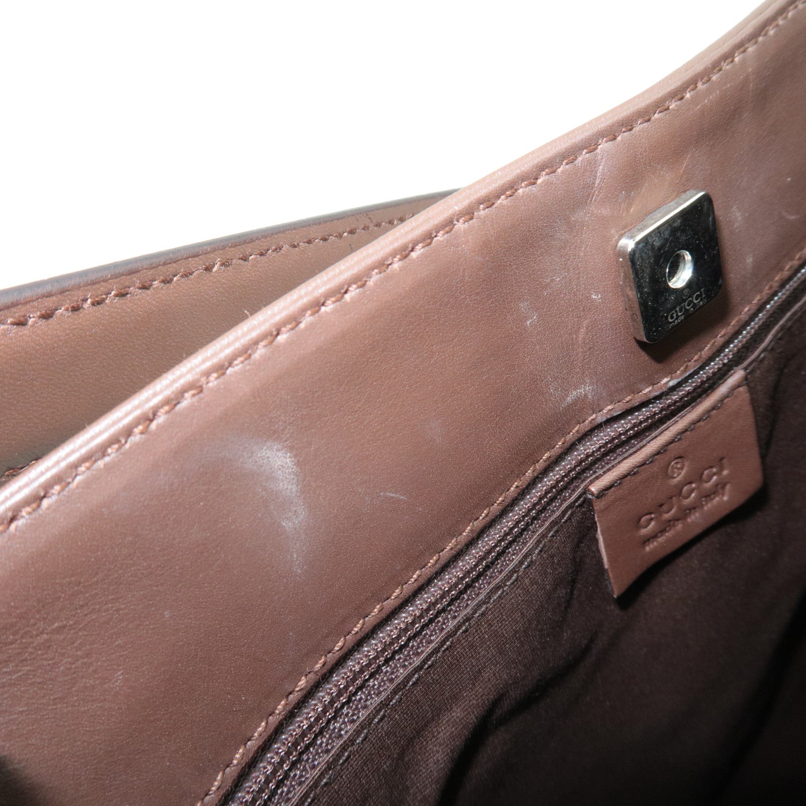 GUCCI GG Canvas Shoulder Bag Beige Brown 33900