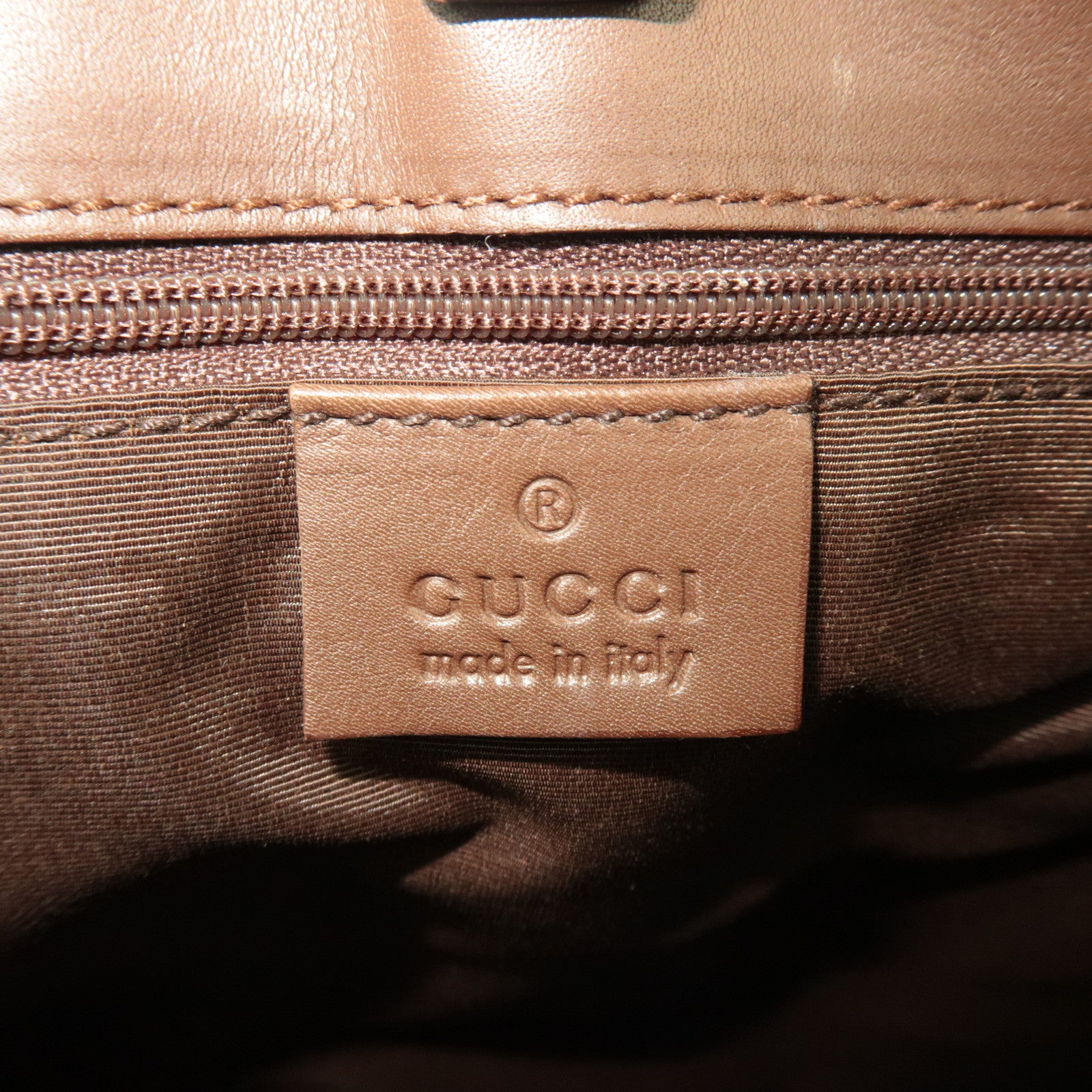 GUCCI GG Canvas Shoulder Bag Beige Brown 33900