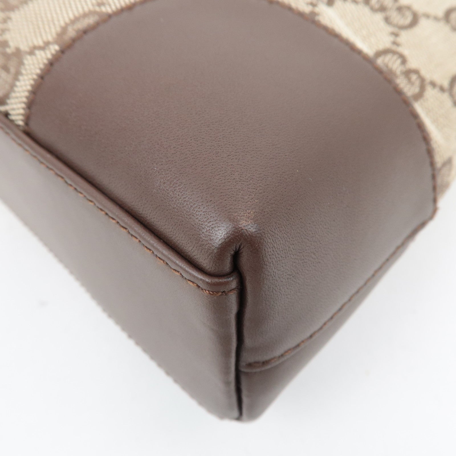 GUCCI GG Canvas Shoulder Bag Beige Brown 33900