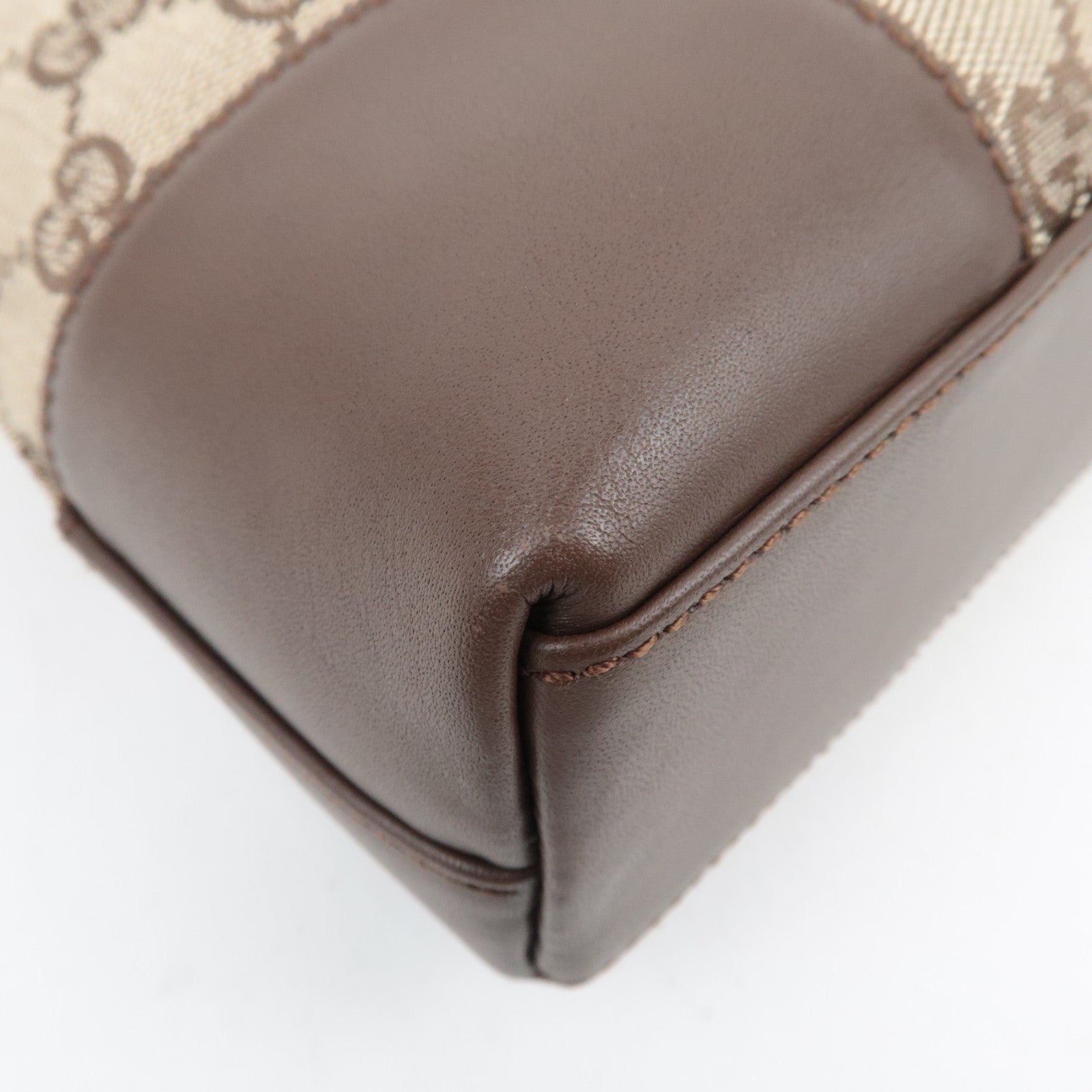 GUCCI GG Canvas Shoulder Bag Beige Brown 33900