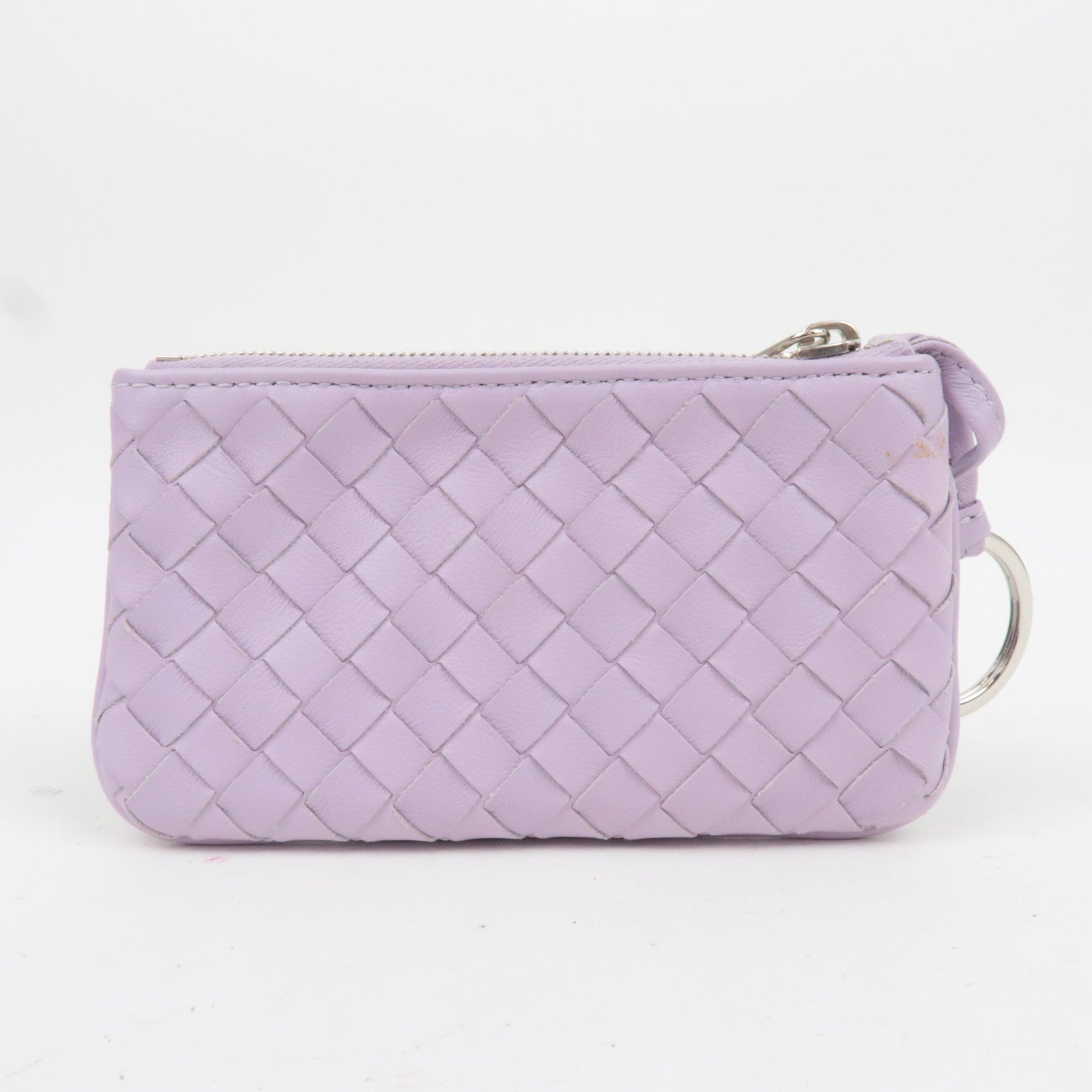 BOTTEGA VENETA Intrecciato Leather Coin Case Lavender