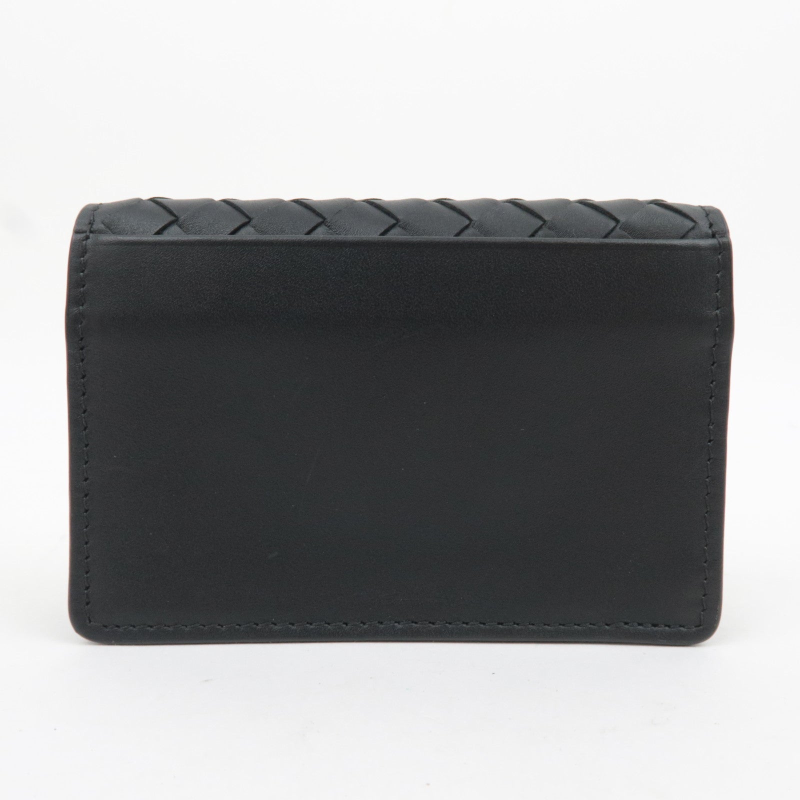 BOTTEGA VENETA Intrecciato Leather Card Case Black