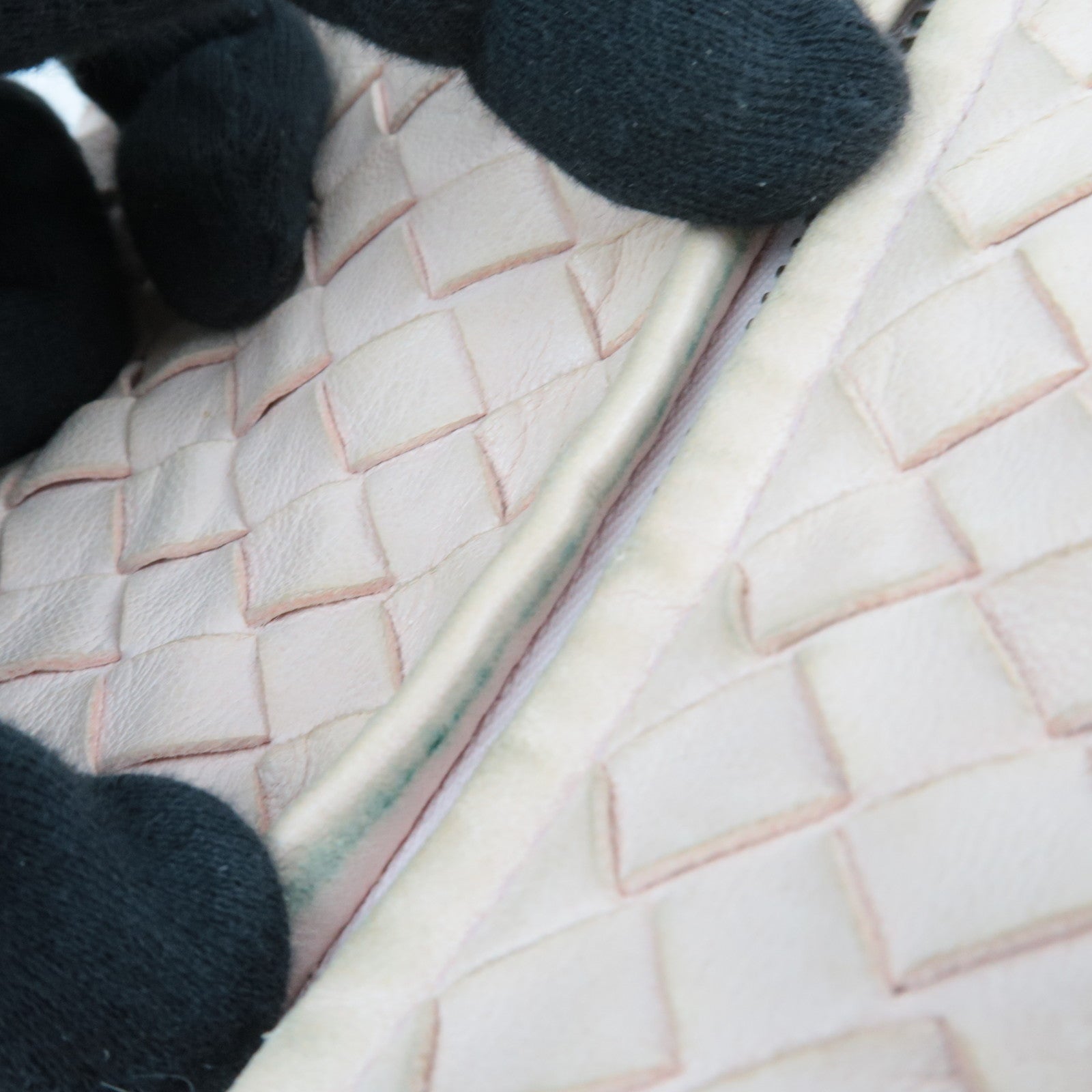 BOTTEGA VENETA Intrecciato Leather Boston Bag Pink 173398