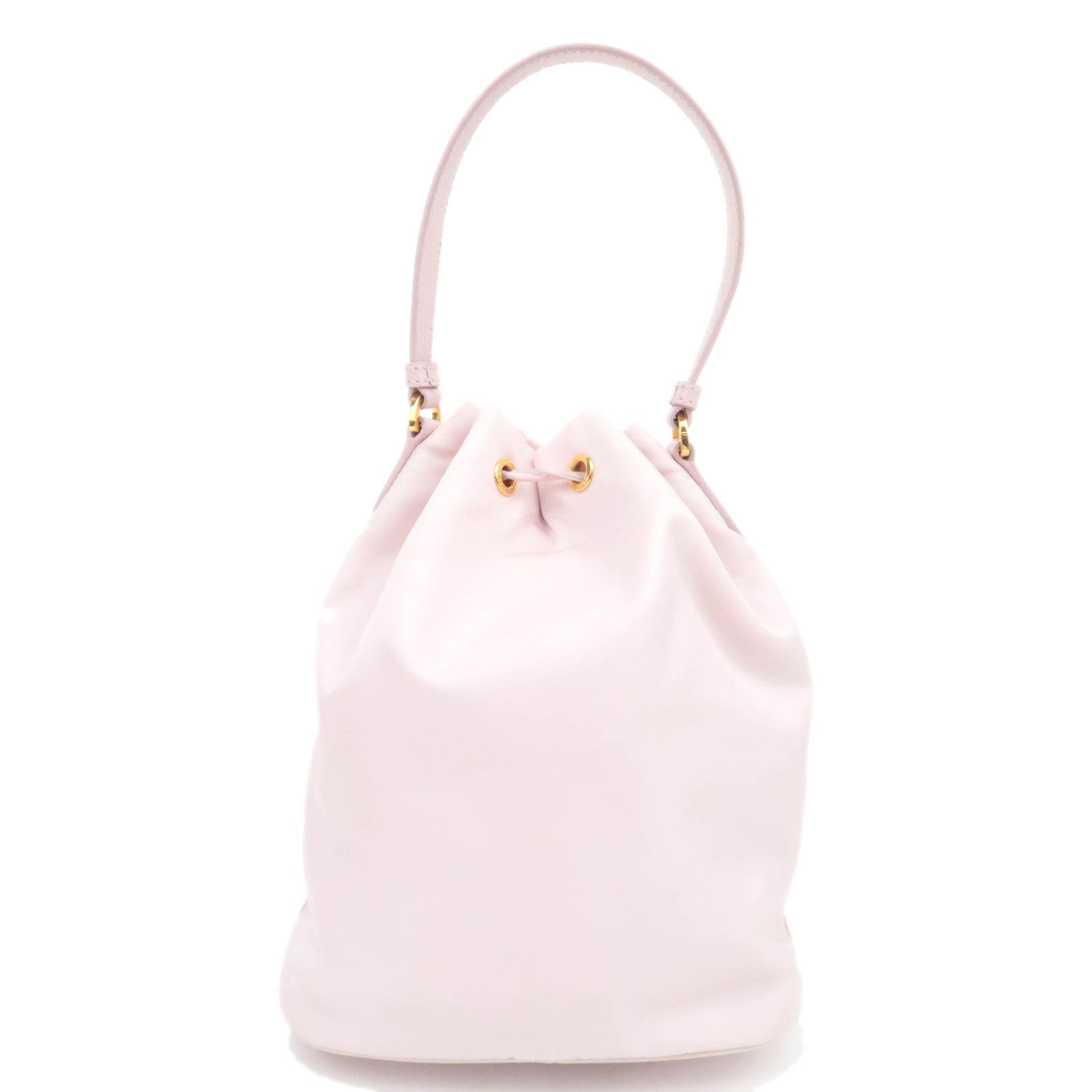 PRADA Bucket 2Way Nylon Shoulder Bag Pale Pink