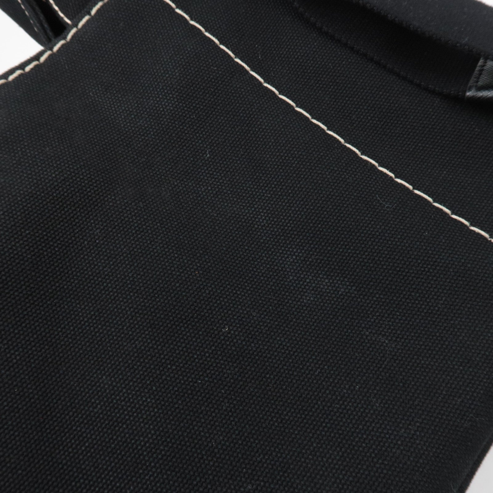 PRADA Canapa Mini 2Way Canvas Tote Bag Black 1BG439
