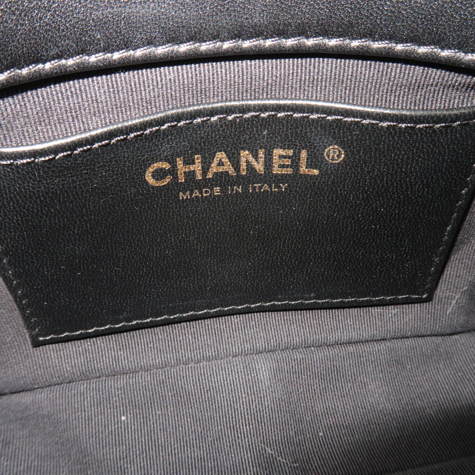 CHANEL Matelasse Lambskin Small Chain Shoulder Bag Black