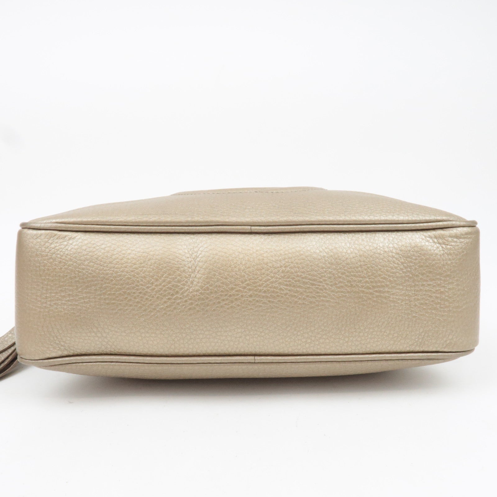 GUCCI Soho Interlocking G Leather Chain Shoulder Bag Gold 308983