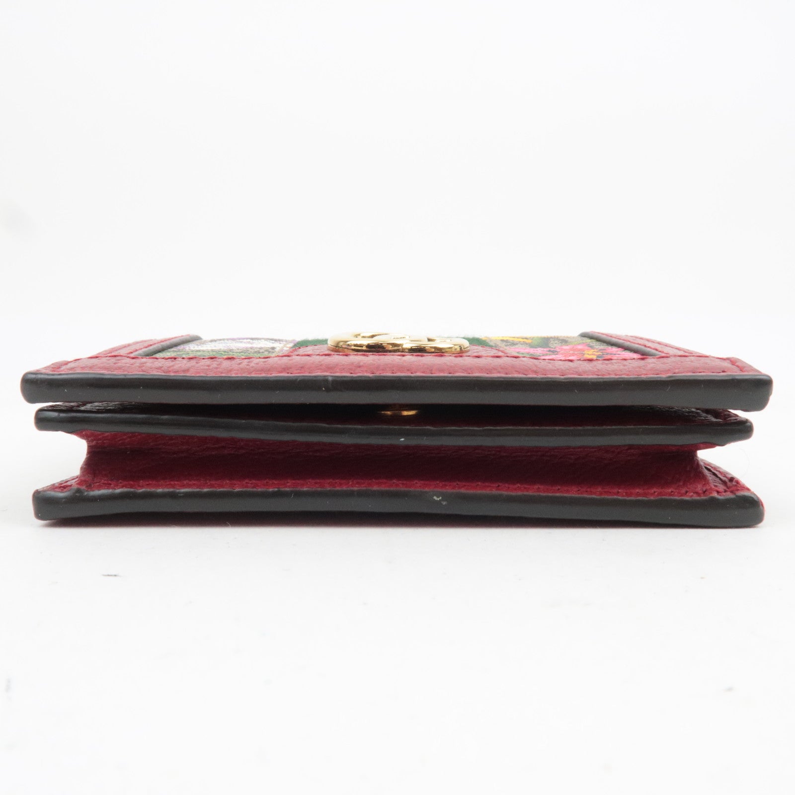 GUCCI Ophidia GG Flora GG Supreme Wallet Beige Red 523155