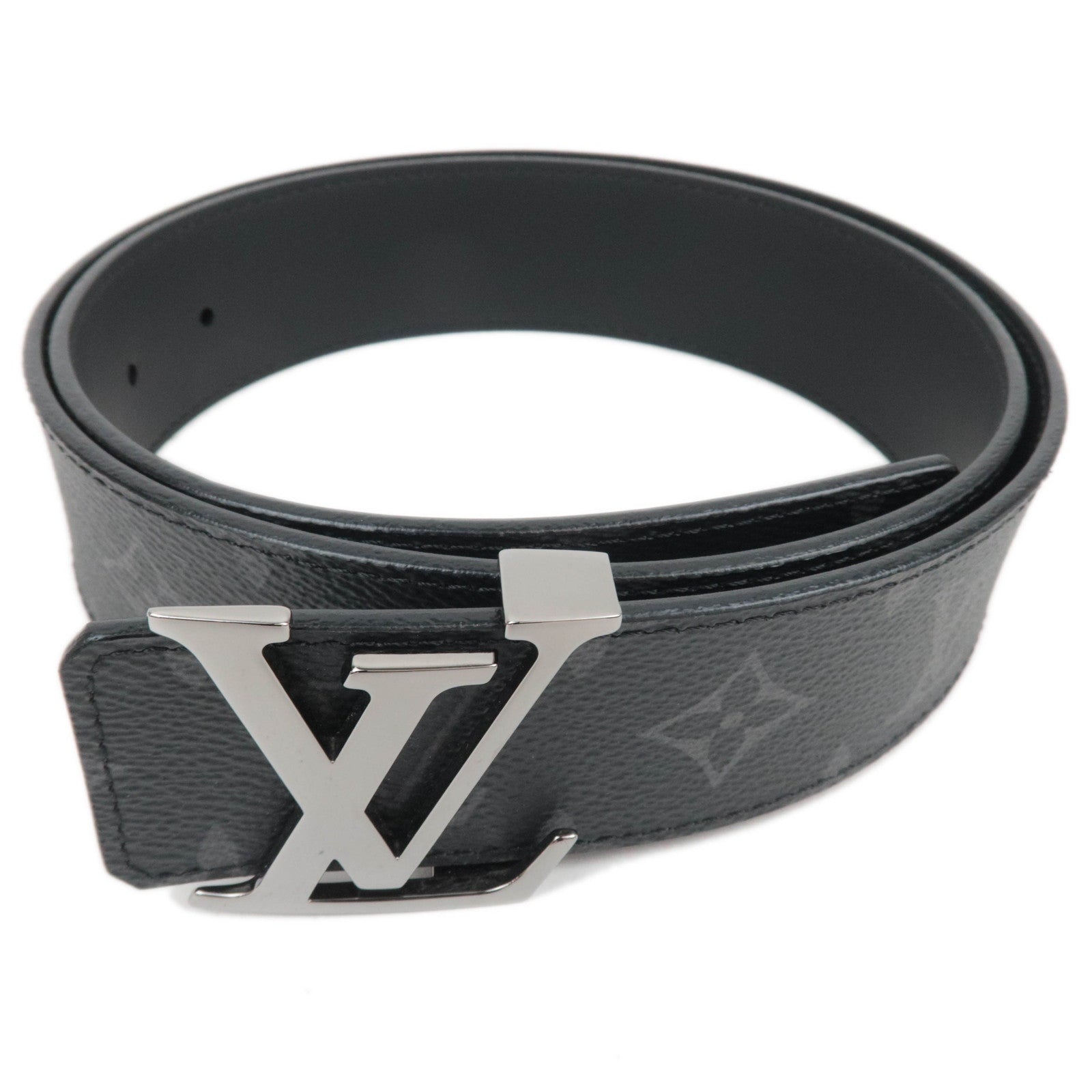 Louis Vuitton Monogram Eclipse Ceinture LV Initials Belt 85/34 M904388086
