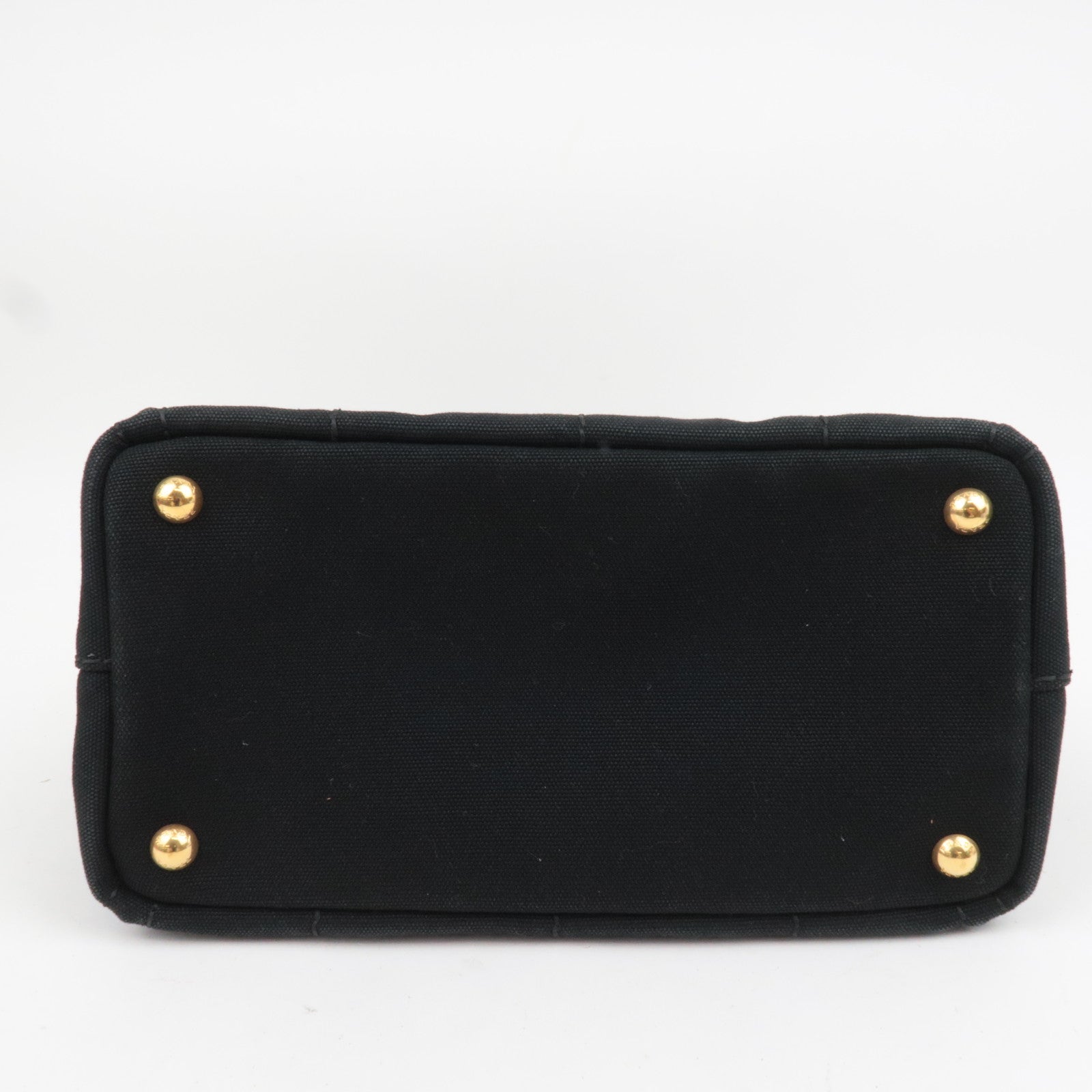 PRADA Canapa Mini 2Way Canvas Tote Bag Black 1BG439