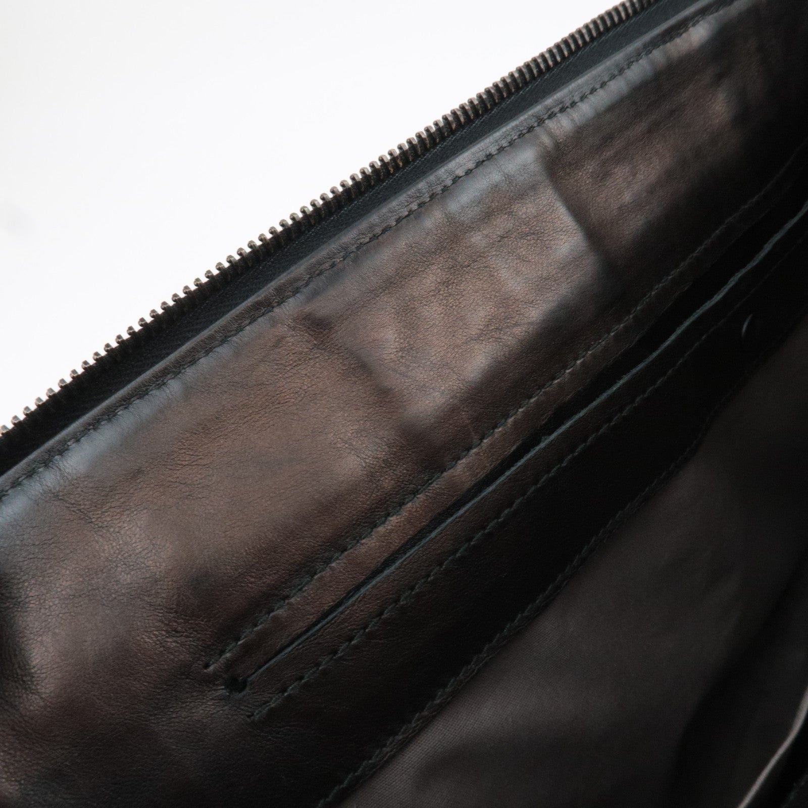 BOTTEGA VENETA Intrecciato Leather Clutch Bag Black