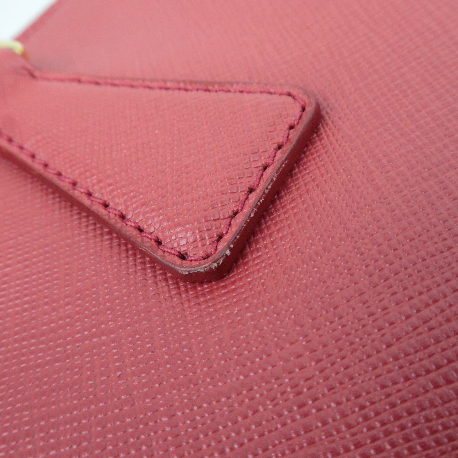 PRADA Galleria Saffiano Leather 2Way Handbag Red