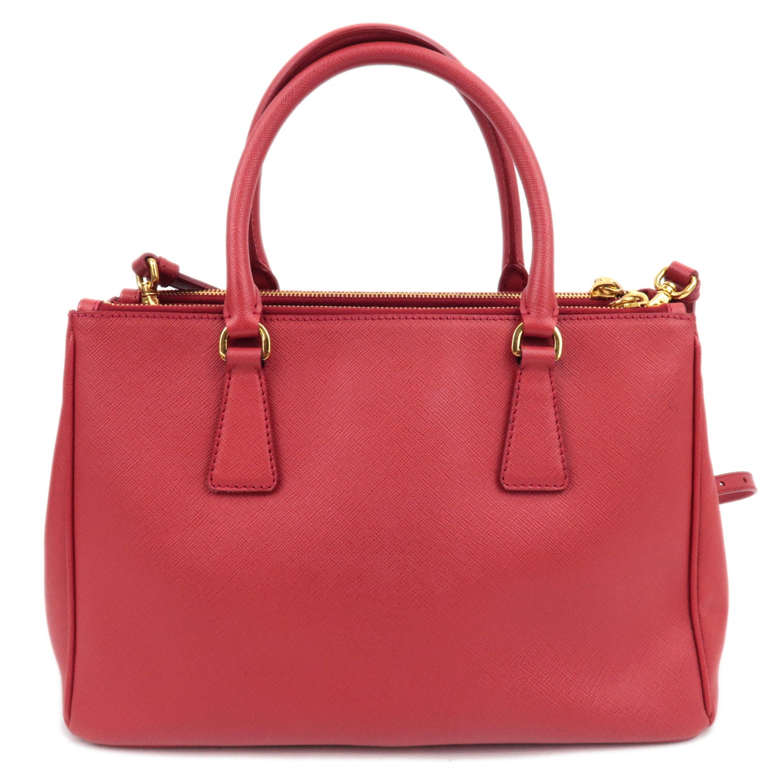 PRADA Galleria Saffiano Leather 2Way Handbag Red