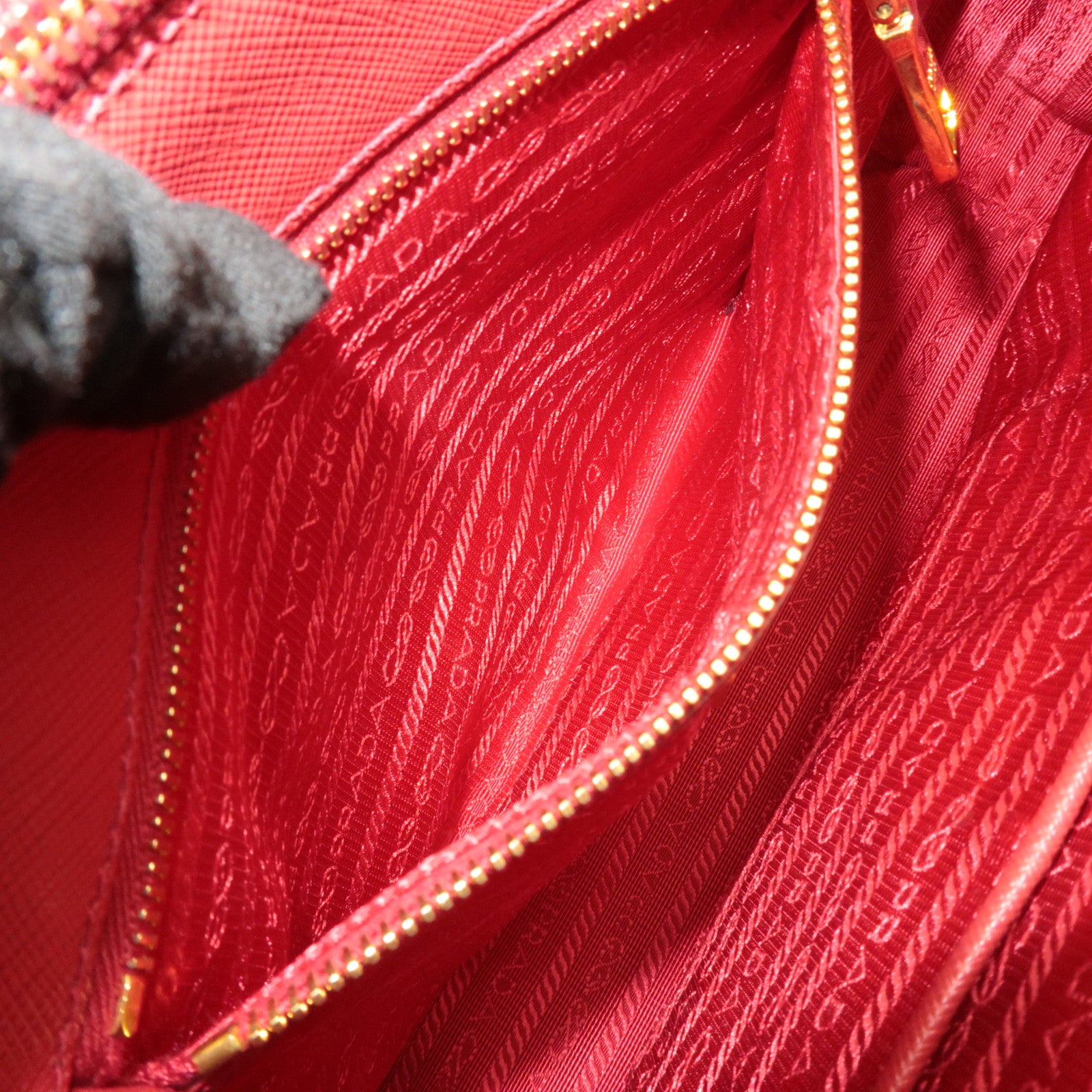 PRADA Galleria Saffiano Leather 2Way Handbag Red