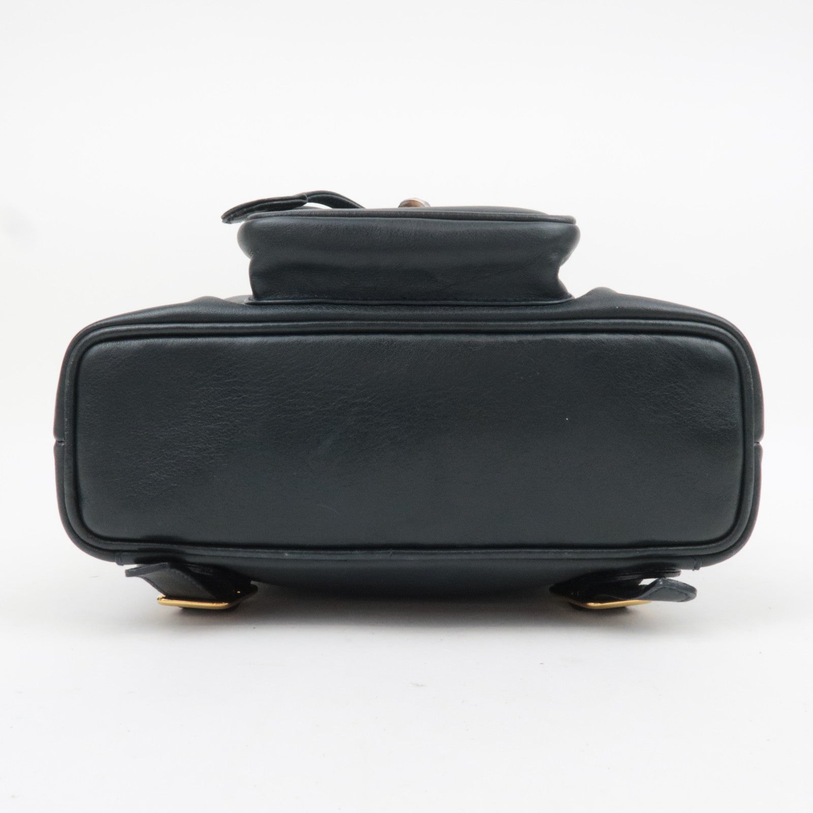 GUCCI Bamboo Leather Backpack Dark Navy 008.3444.0030