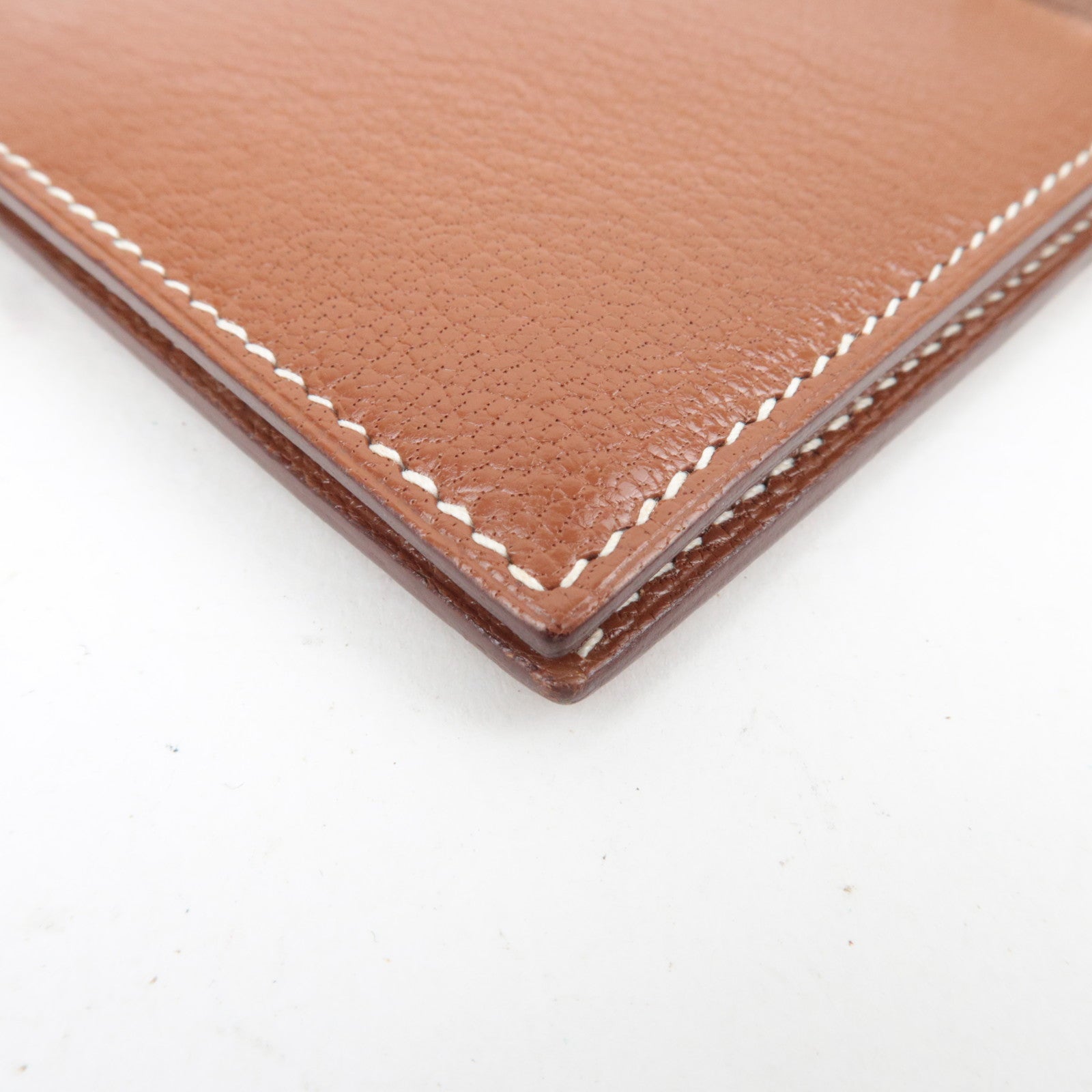 HERMES Bearn Classic Leather Long Wallet  □I Stamp (2005) Brown Silver HDW