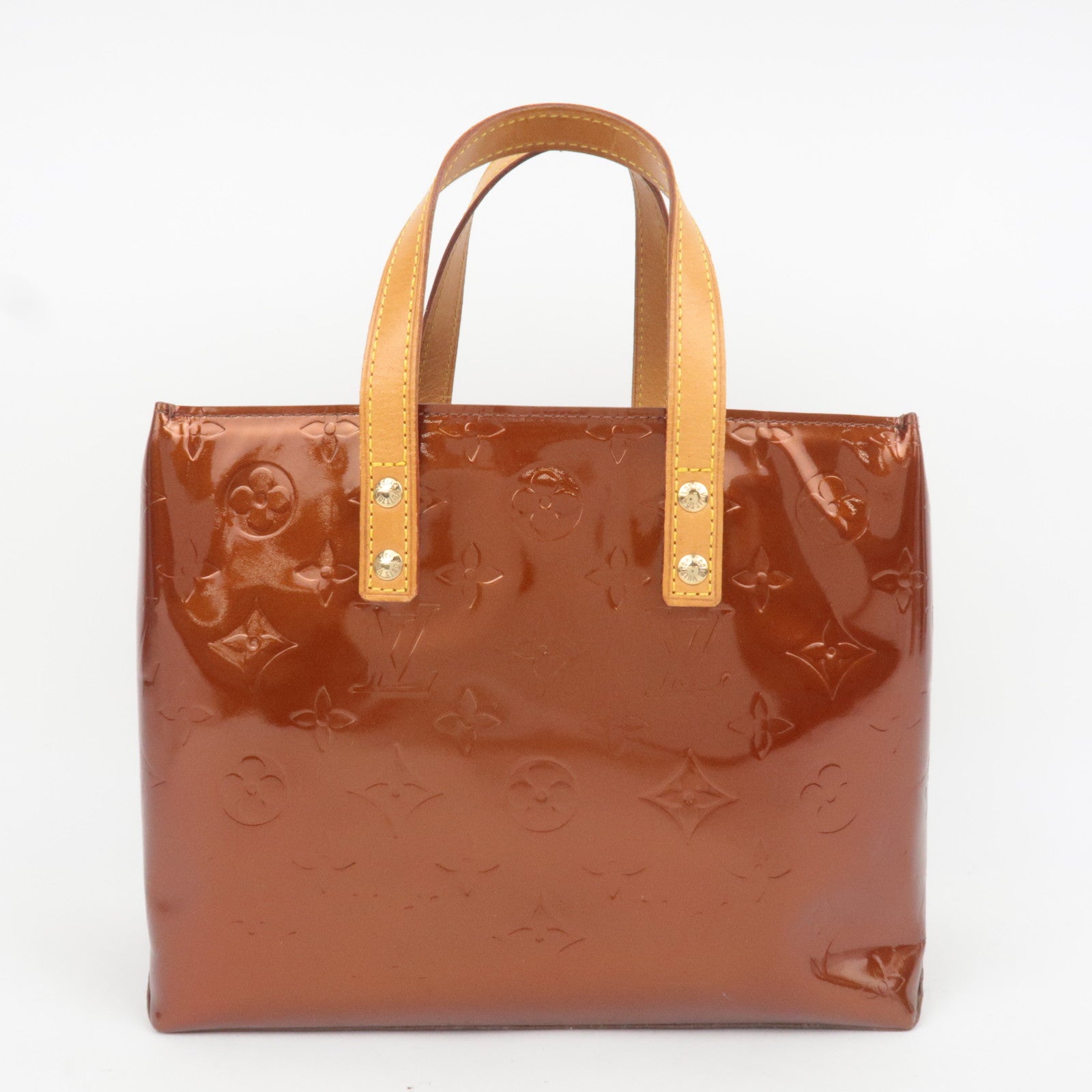 Louis Vuitton Monogram Vernis Reade PM Handbag Bronze M91146