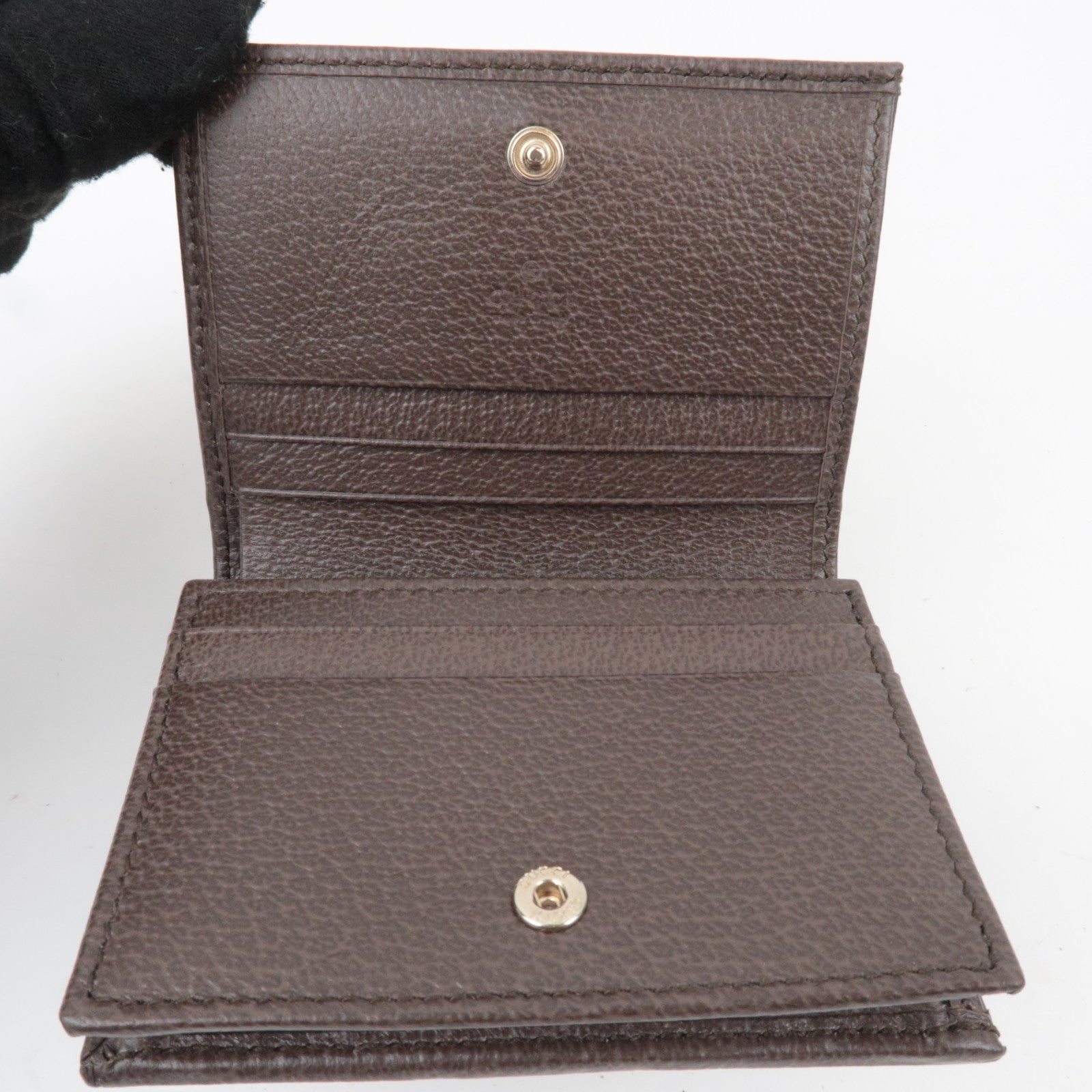 GUCCI Ophidia Sherry GG Supreme Wallet Beige Brown 838487