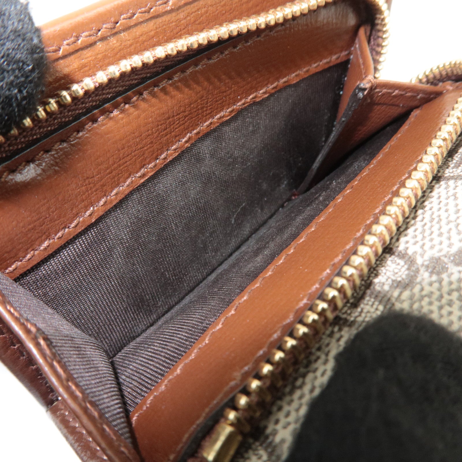 GUCCI Horsebit GG Supreme Wallet Beige Brown 644462