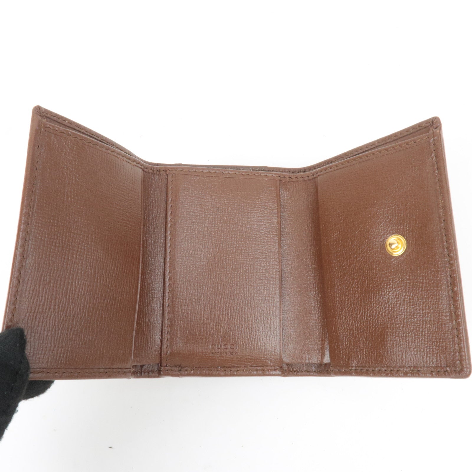 GUCCI Horsebit GG Supreme Wallet Beige Brown 644462