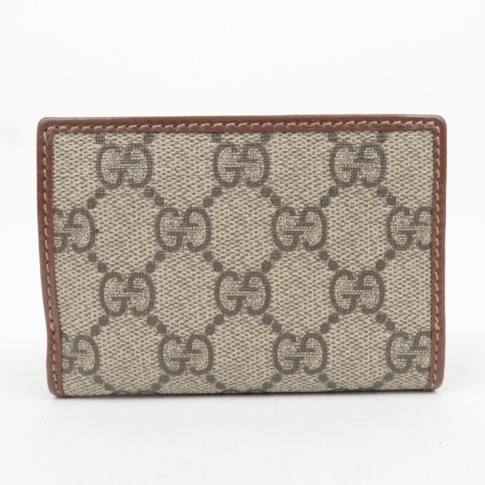 GUCCI Horsebit GG Supreme Wallet Beige Brown 644462