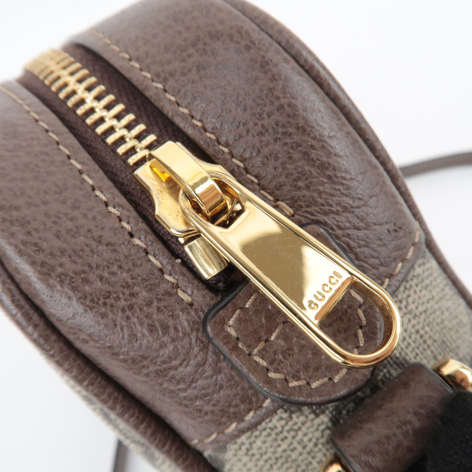 GUCCI Ophidia Sherry GG Supreme Shoulder Bag Beige Brown 517350
