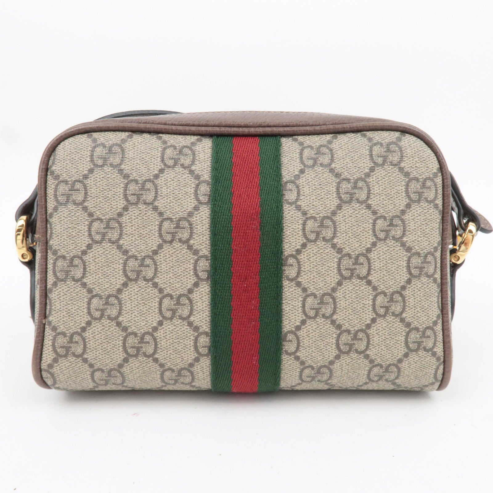GUCCI Ophidia Sherry GG Supreme Shoulder Bag Beige Brown 517350