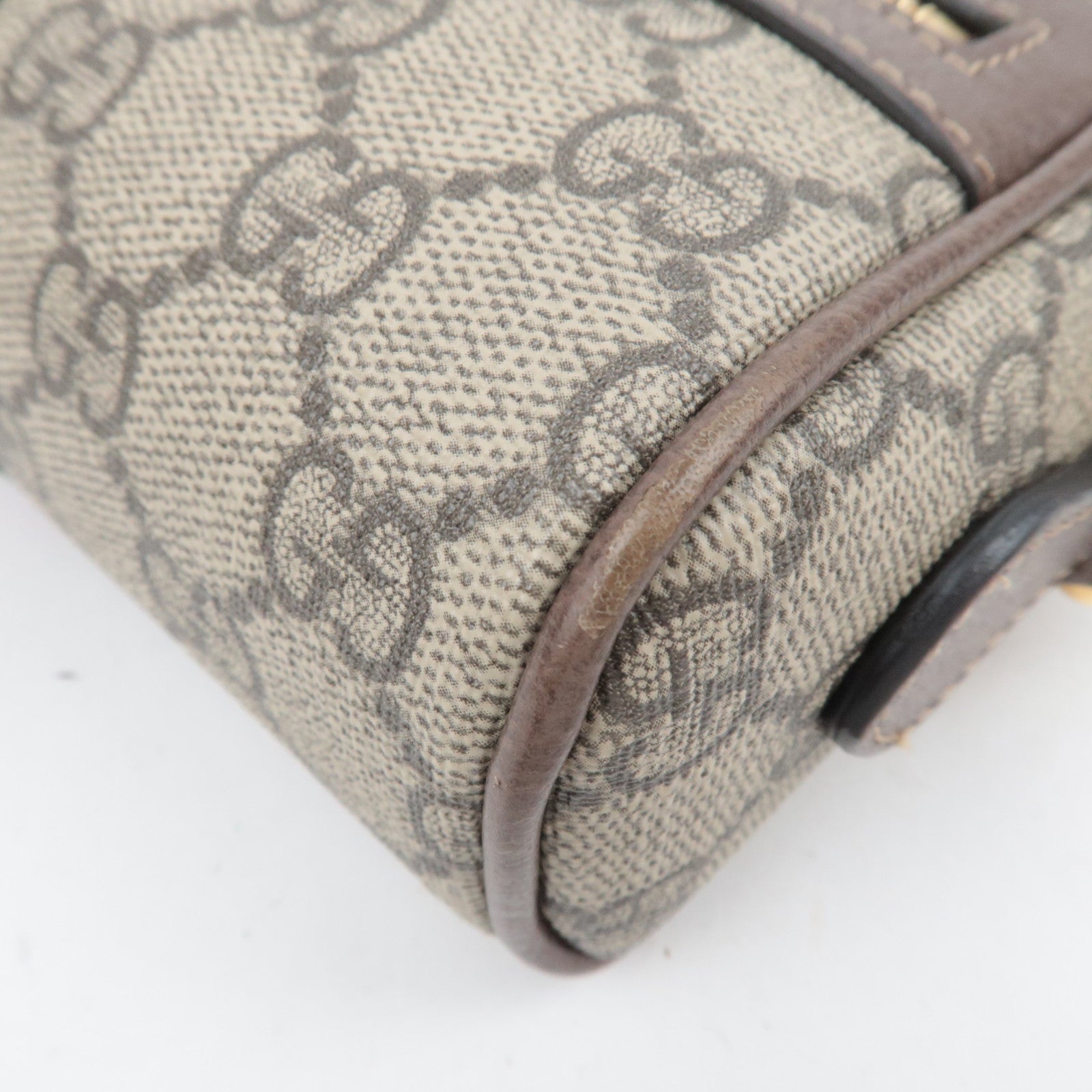 GUCCI Ophidia Sherry GG Supreme Shoulder Bag Beige Brown 517350