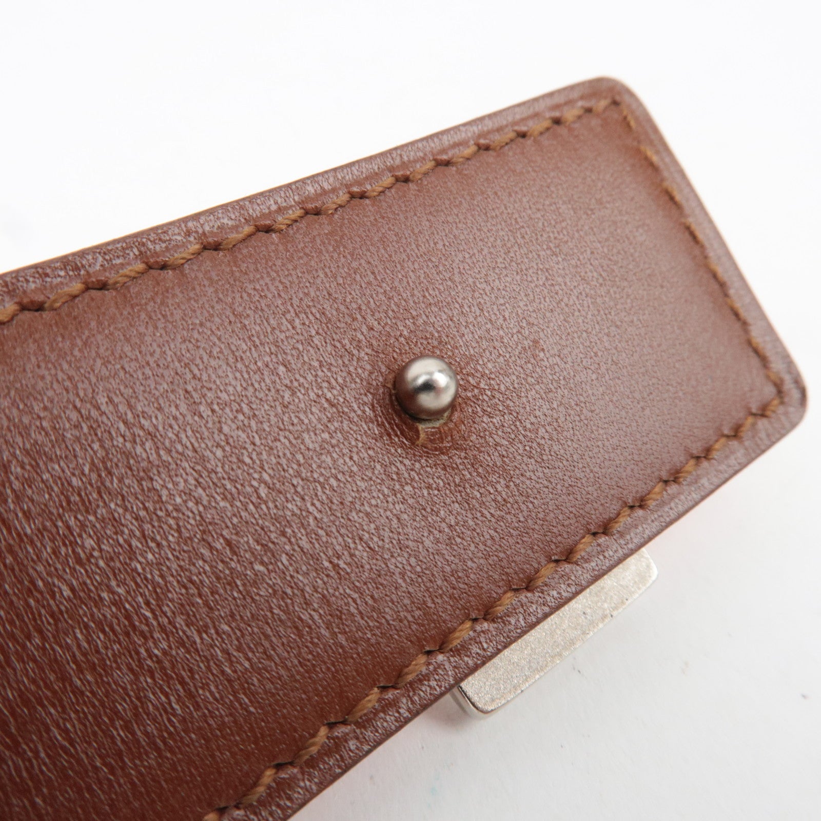 Hermes Constance H Reversible Leather Belt 85 □G Stamp (2003) Orange