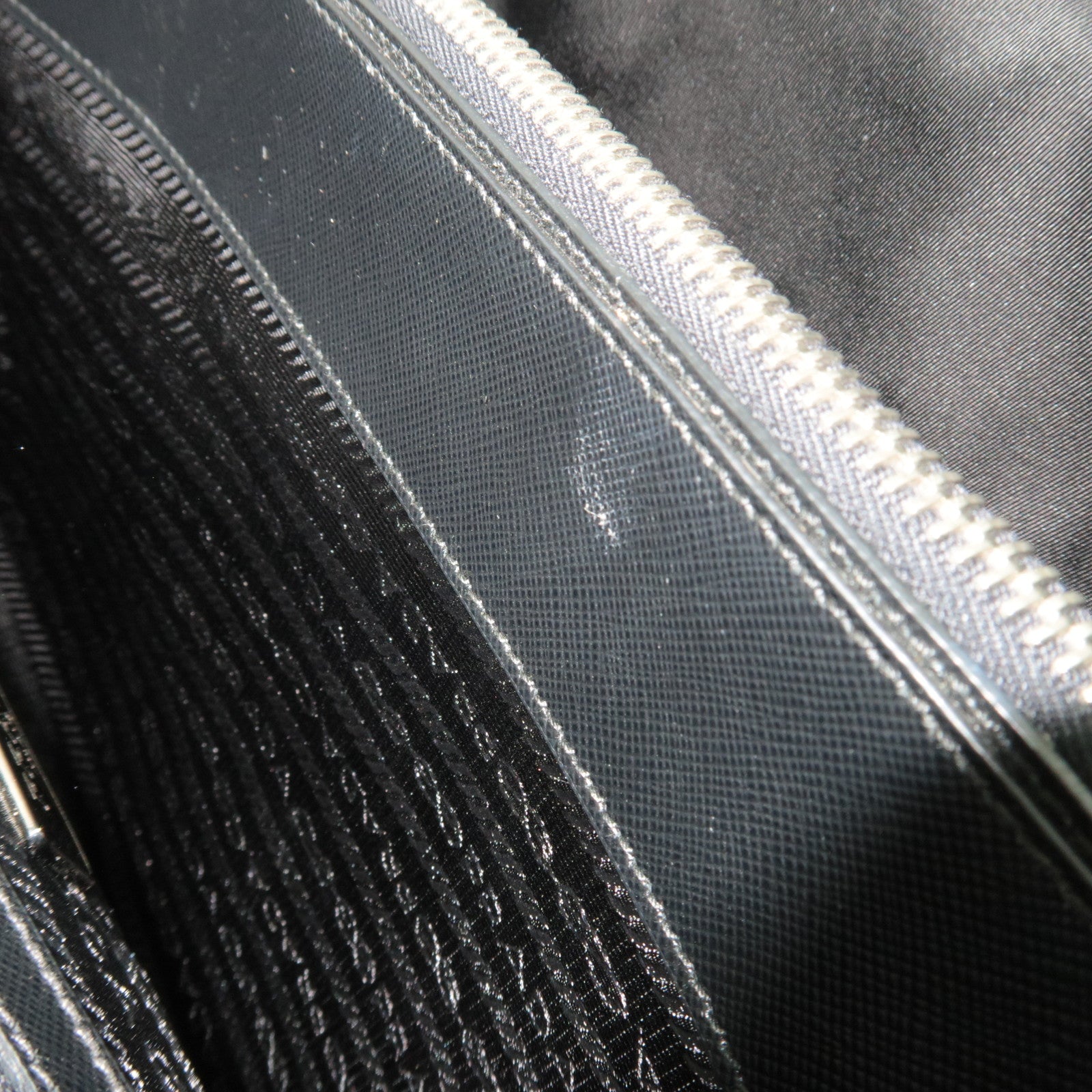 PRADA 2Way Nylon Leather Handbag Black