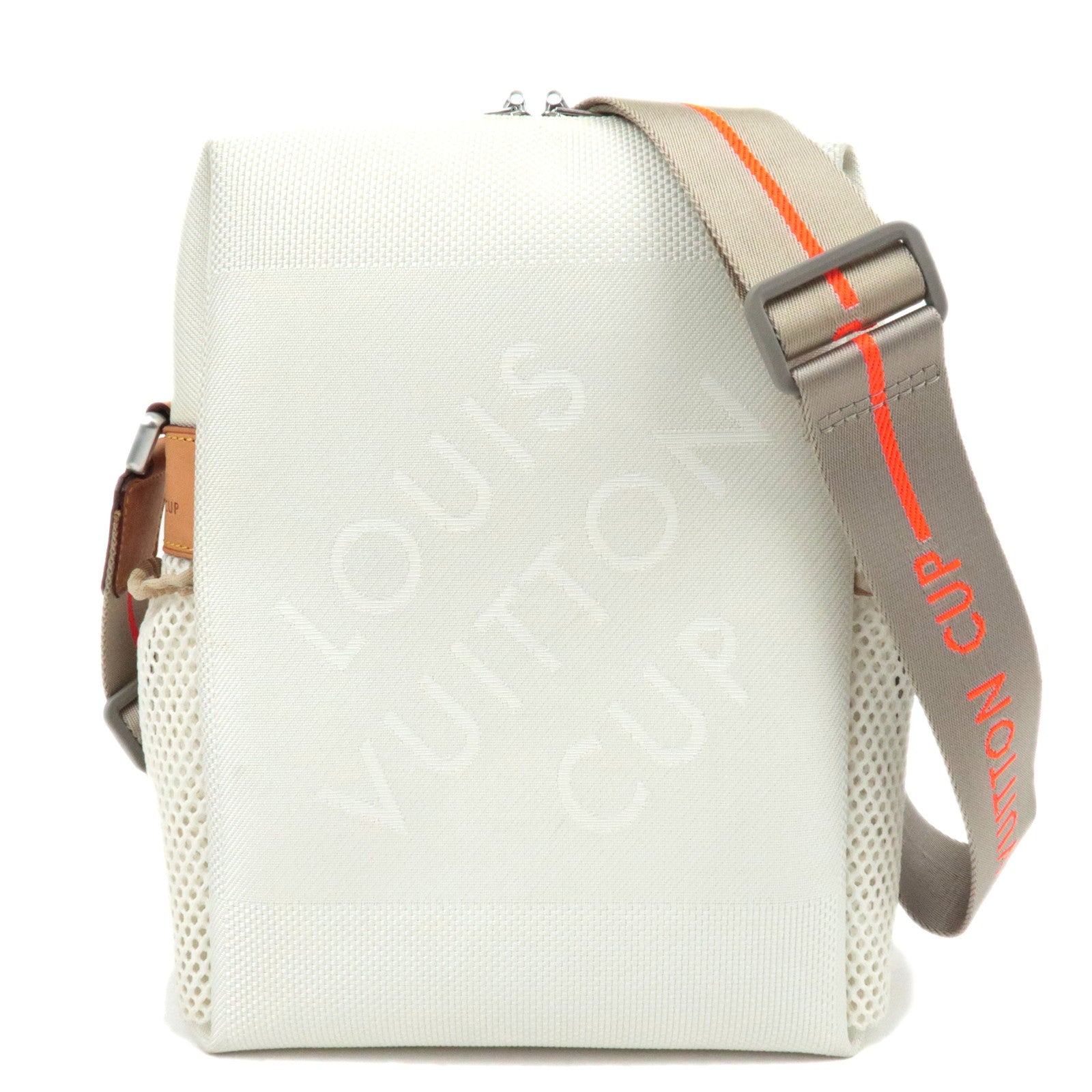 Louis Vuitton Damier Geant LV Cup Weatherly Nylon Shoulder Bag White M8063788137