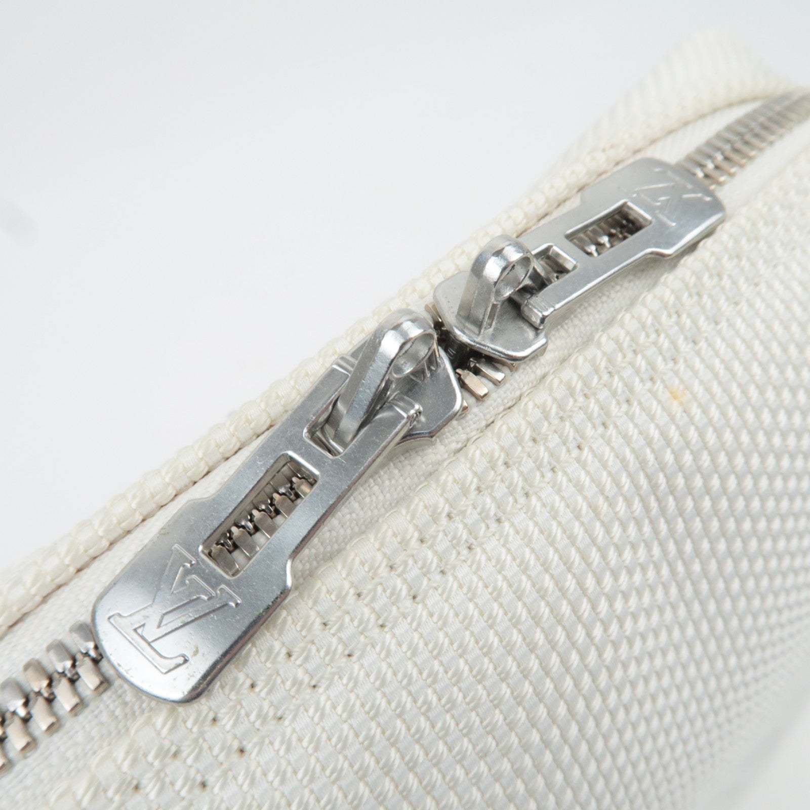 Louis Vuitton Damier Geant LV Cup Weatherly Nylon Shoulder Bag White M80637