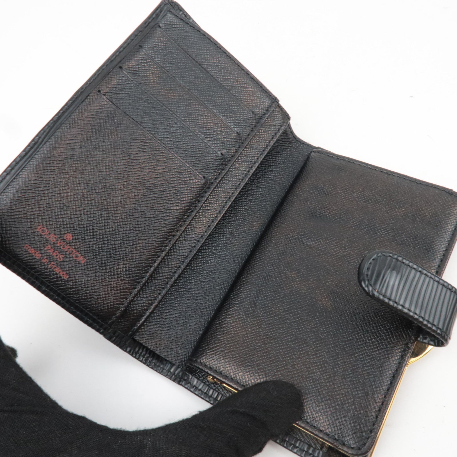 Louis Vuitton Epi Portefeuille Viennois Wallet Noir M63242