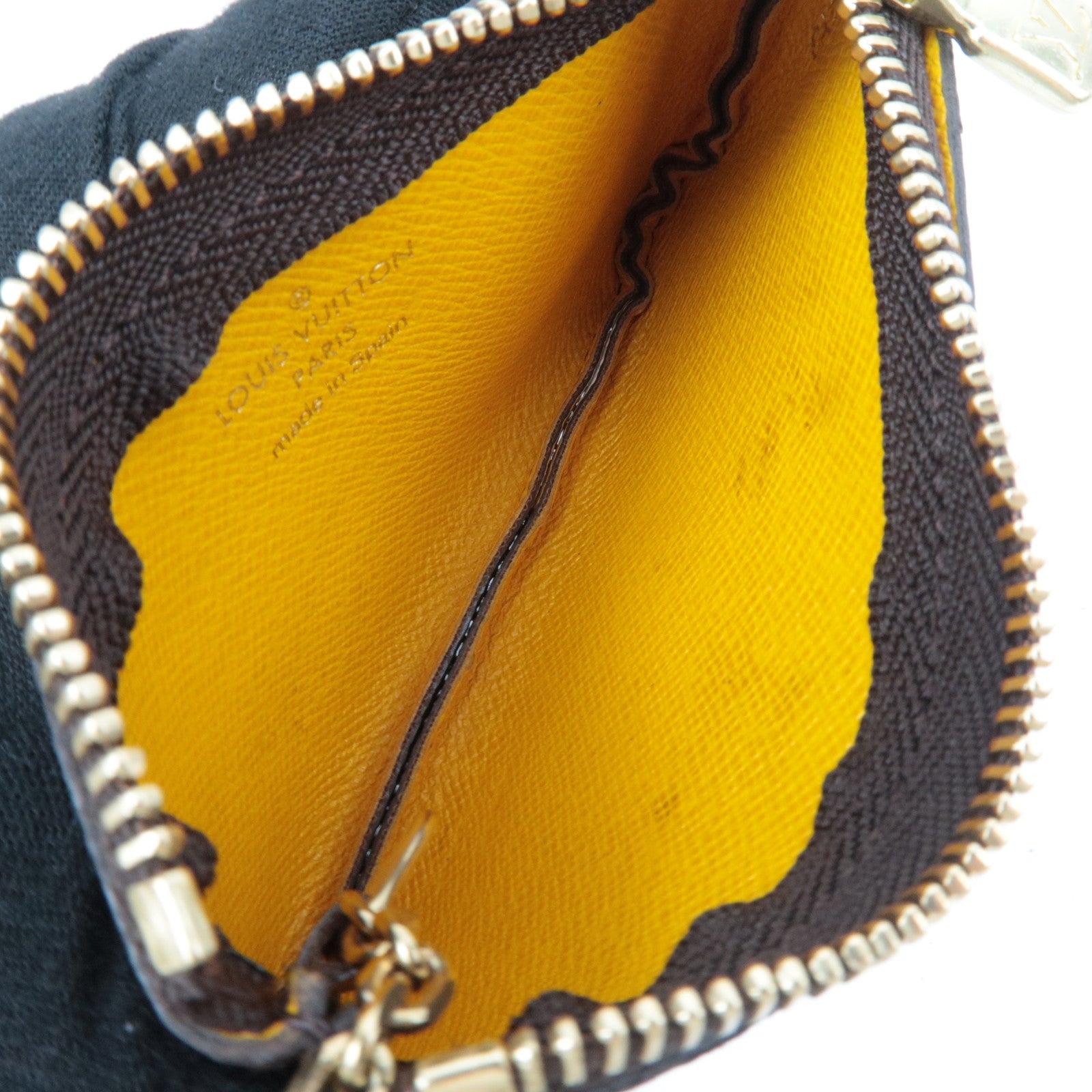 Louis Vuitton Monogram Groom Pochette Cles Coin Case Jaune M60033