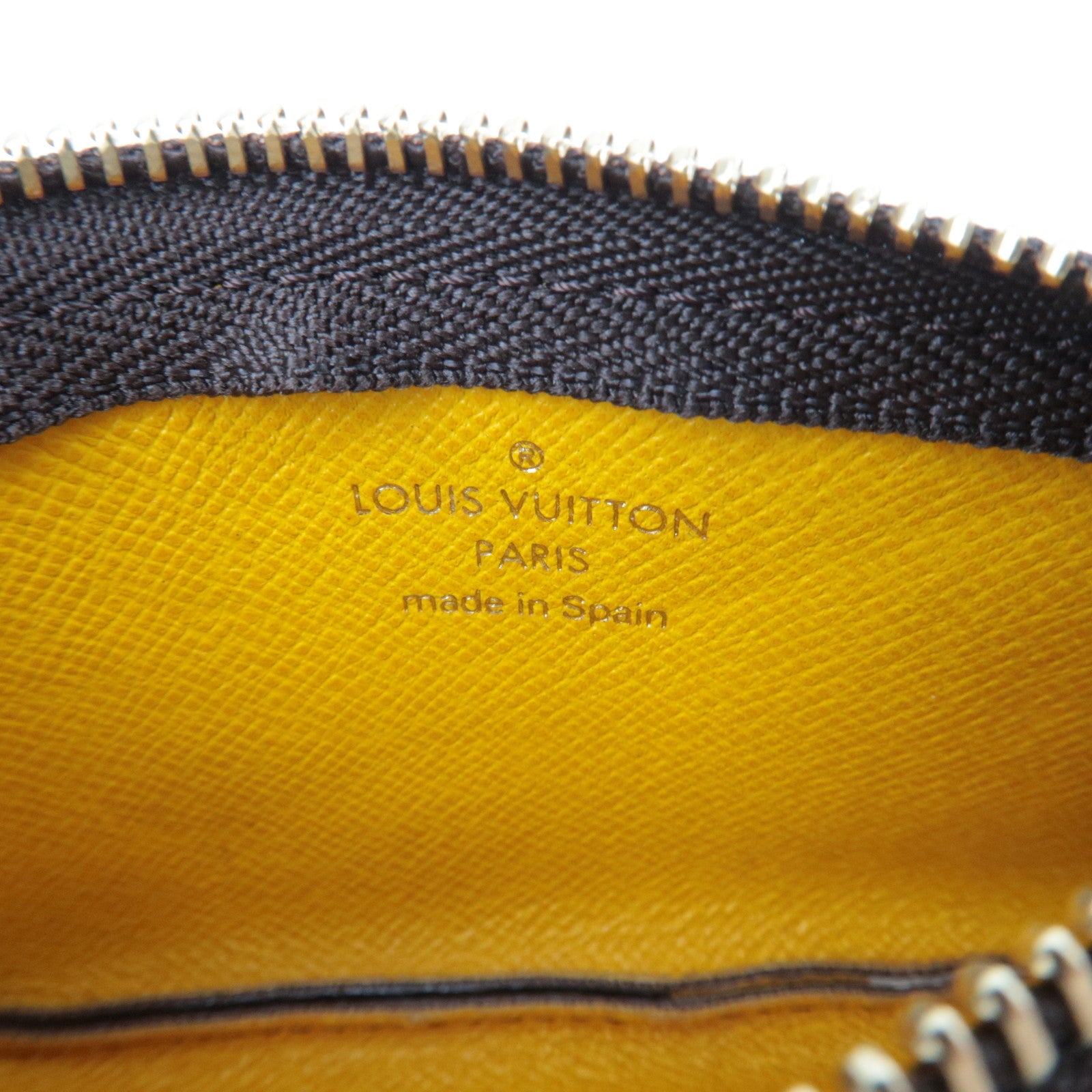 Louis Vuitton Monogram Groom Pochette Cles Coin Case Jaune M60033