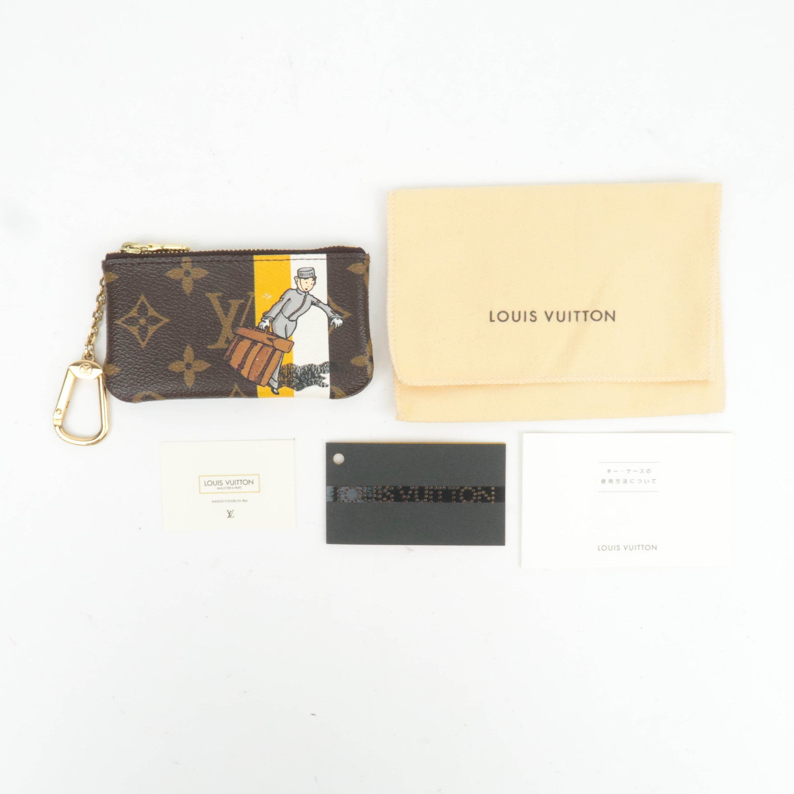 Louis Vuitton Monogram Groom Pochette Cles Coin Case Jaune M60033