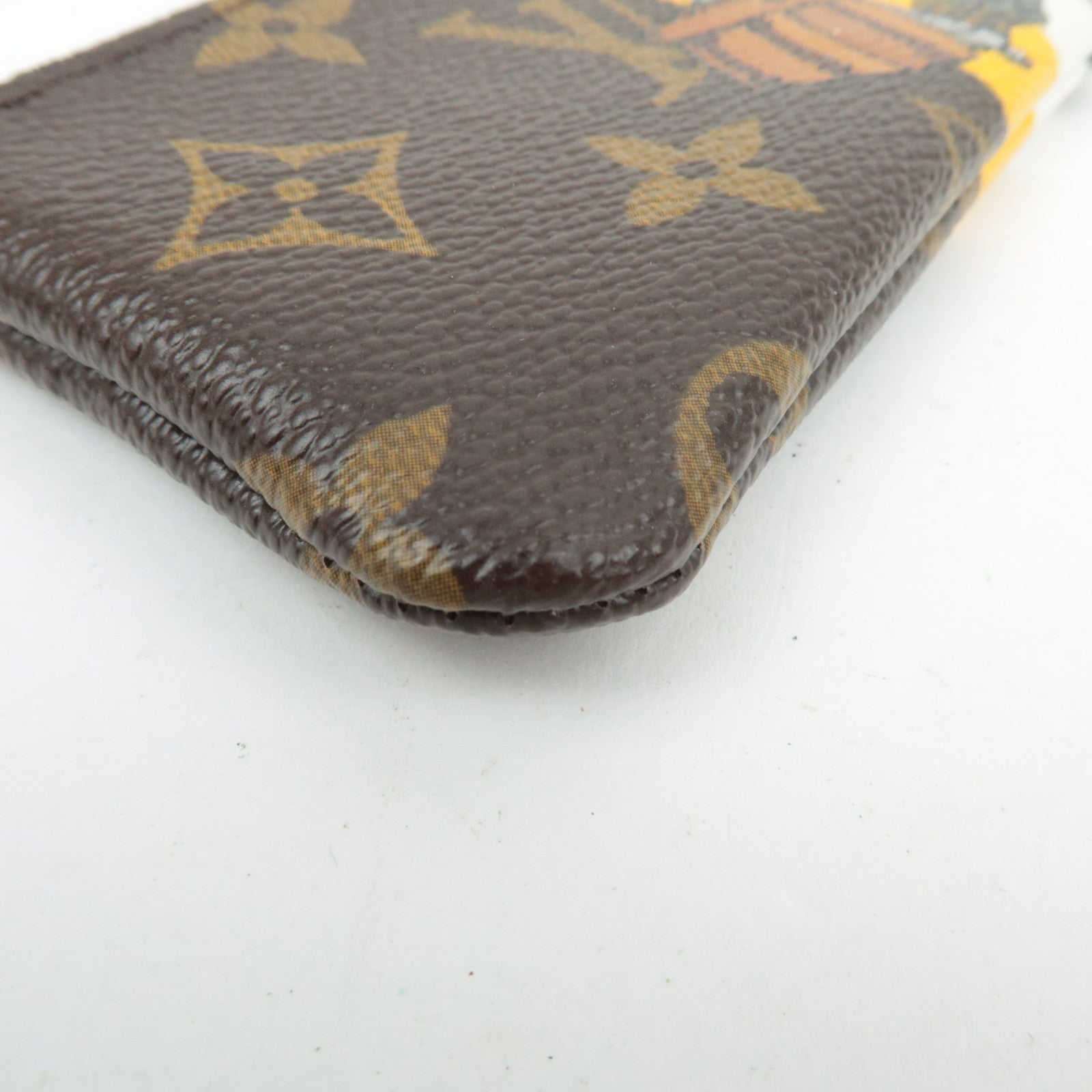 Louis Vuitton Monogram Groom Pochette Cles Coin Case Jaune M60033