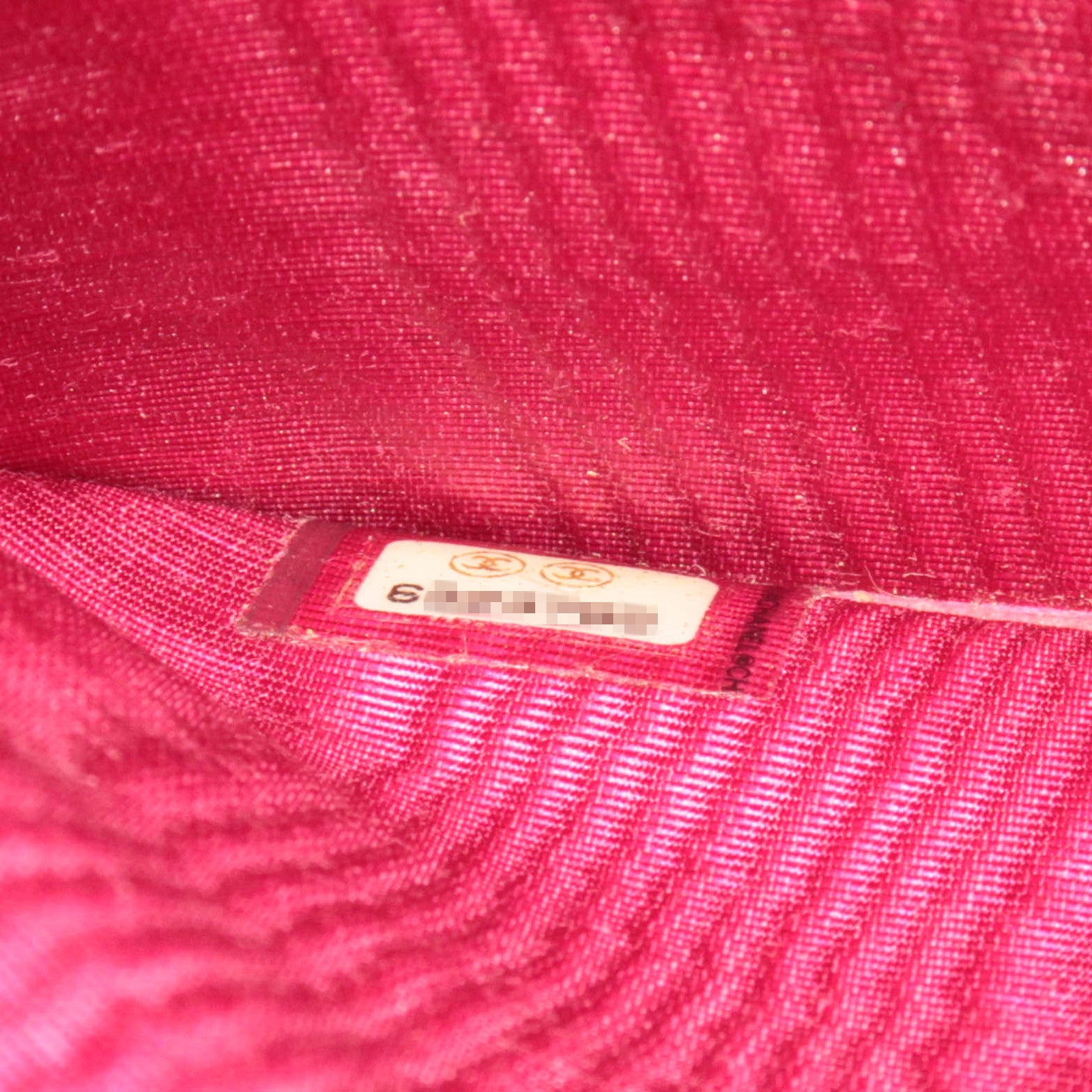 CHANEL Coco Mark Caviarskin Kiss Lock Long Wallet Pink