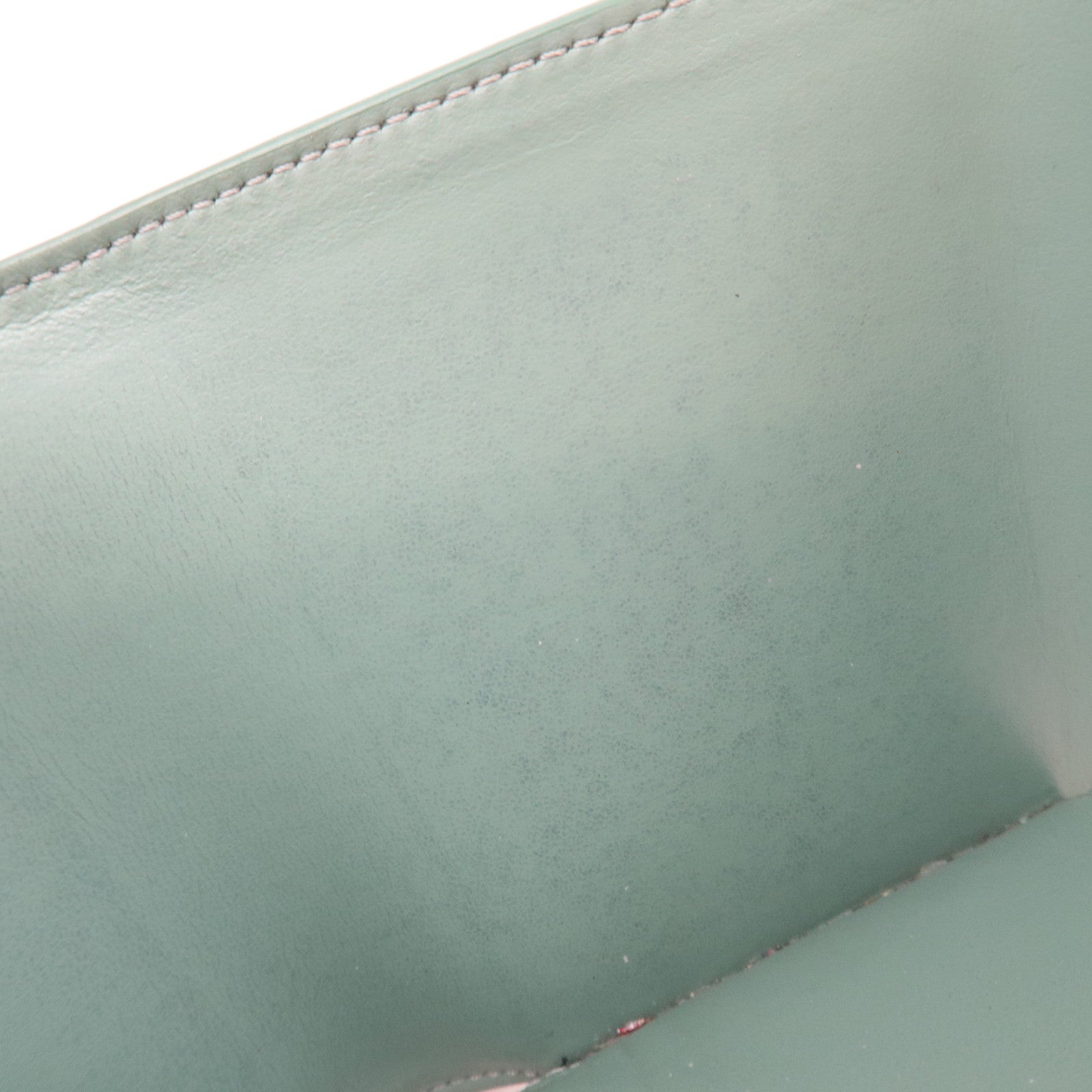 CELINE Triomphe Leather Wallet Mint Green