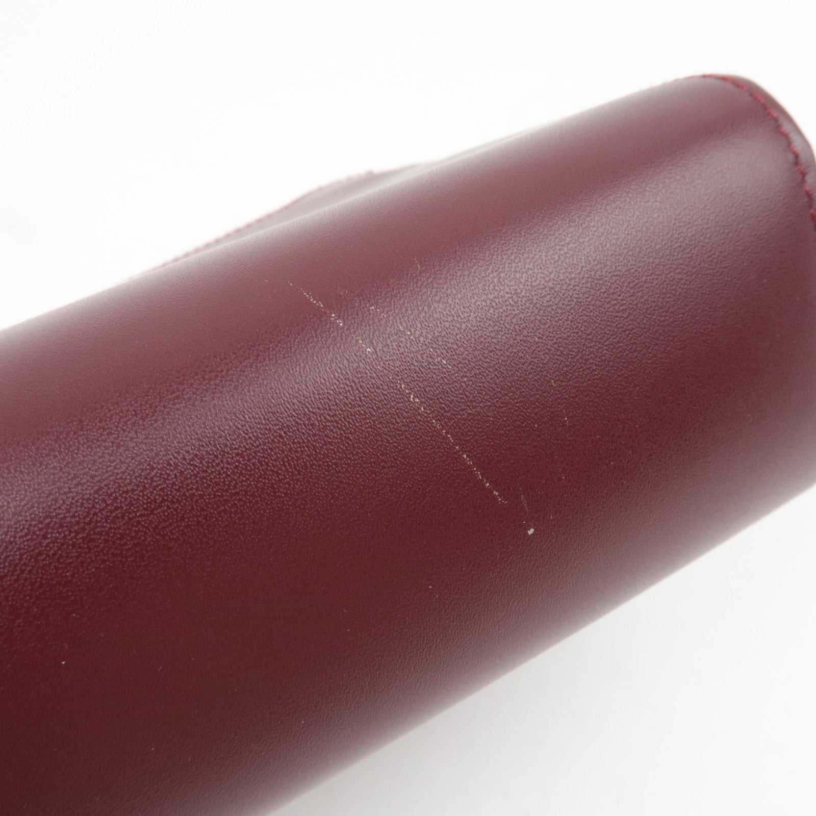 Cartier Must Line Leather Clutch Bag Bordeaux