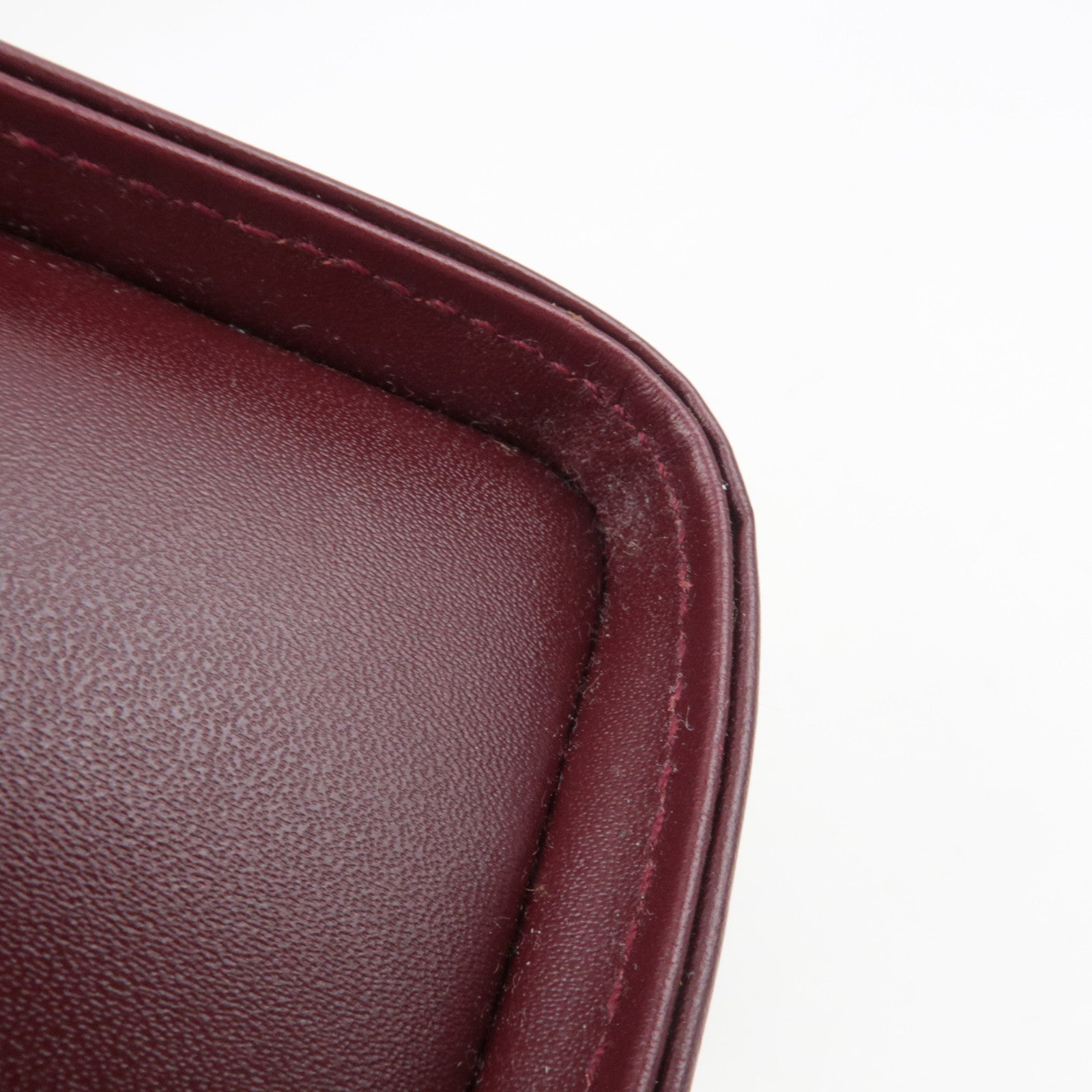 Cartier Must Line Leather Clutch Bag Bordeaux
