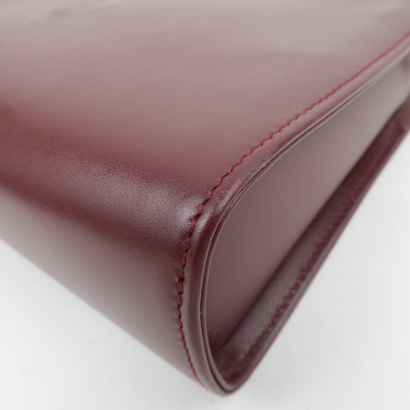 Cartier Must Line Leather Clutch Bag Bordeaux
